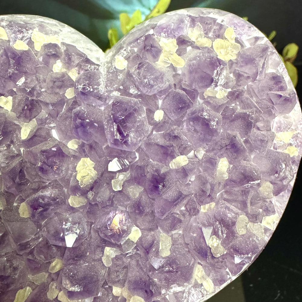 Amethyst Heart on Stand