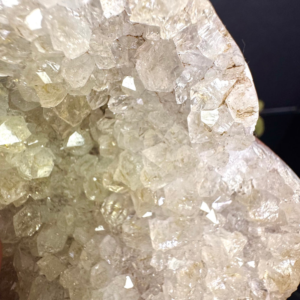 Clear Quartz and Agate Heart on Stand