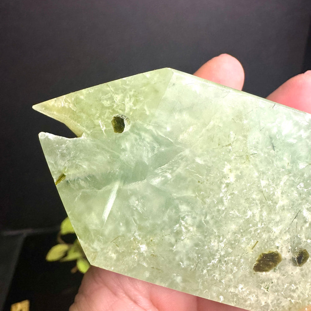 Prehnite with Epidote Tower