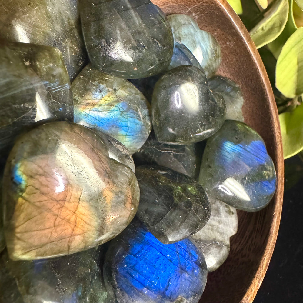 Labradorite Heart