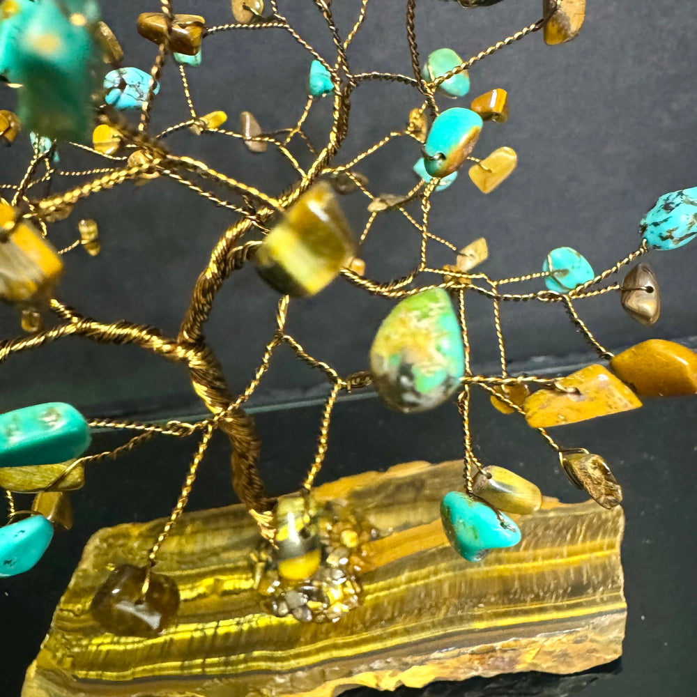 Turquoise & Tigers Eye Mojo Tree