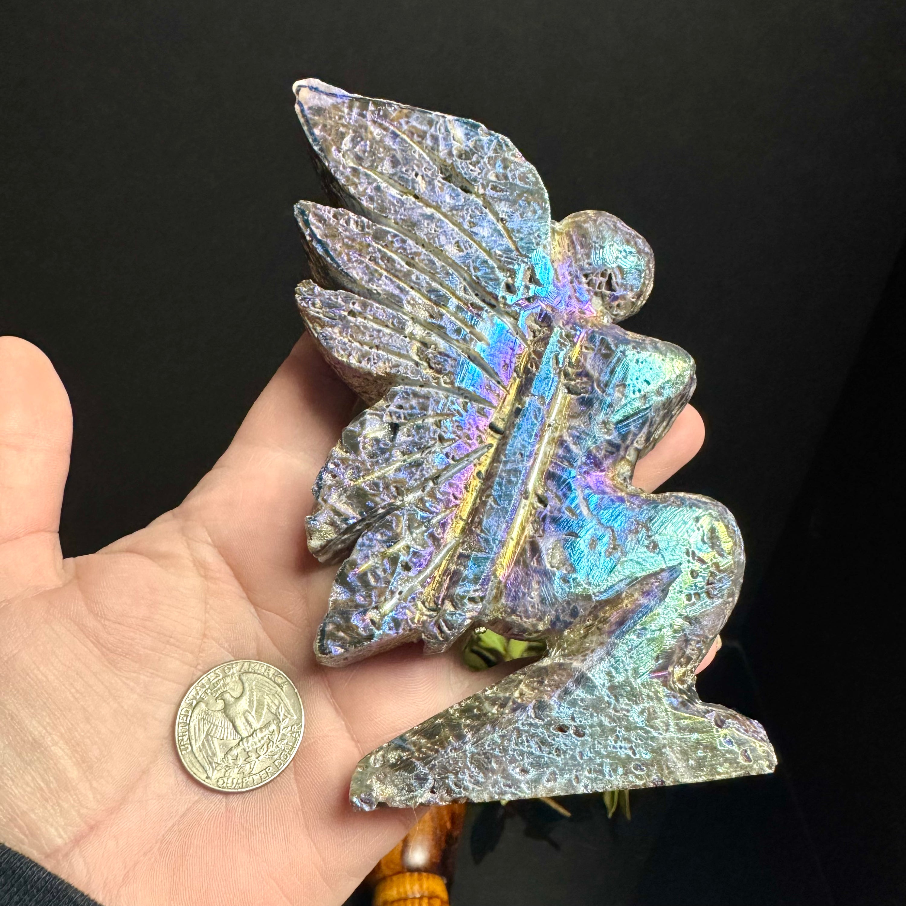Aura Sphalerite Carved Fairy