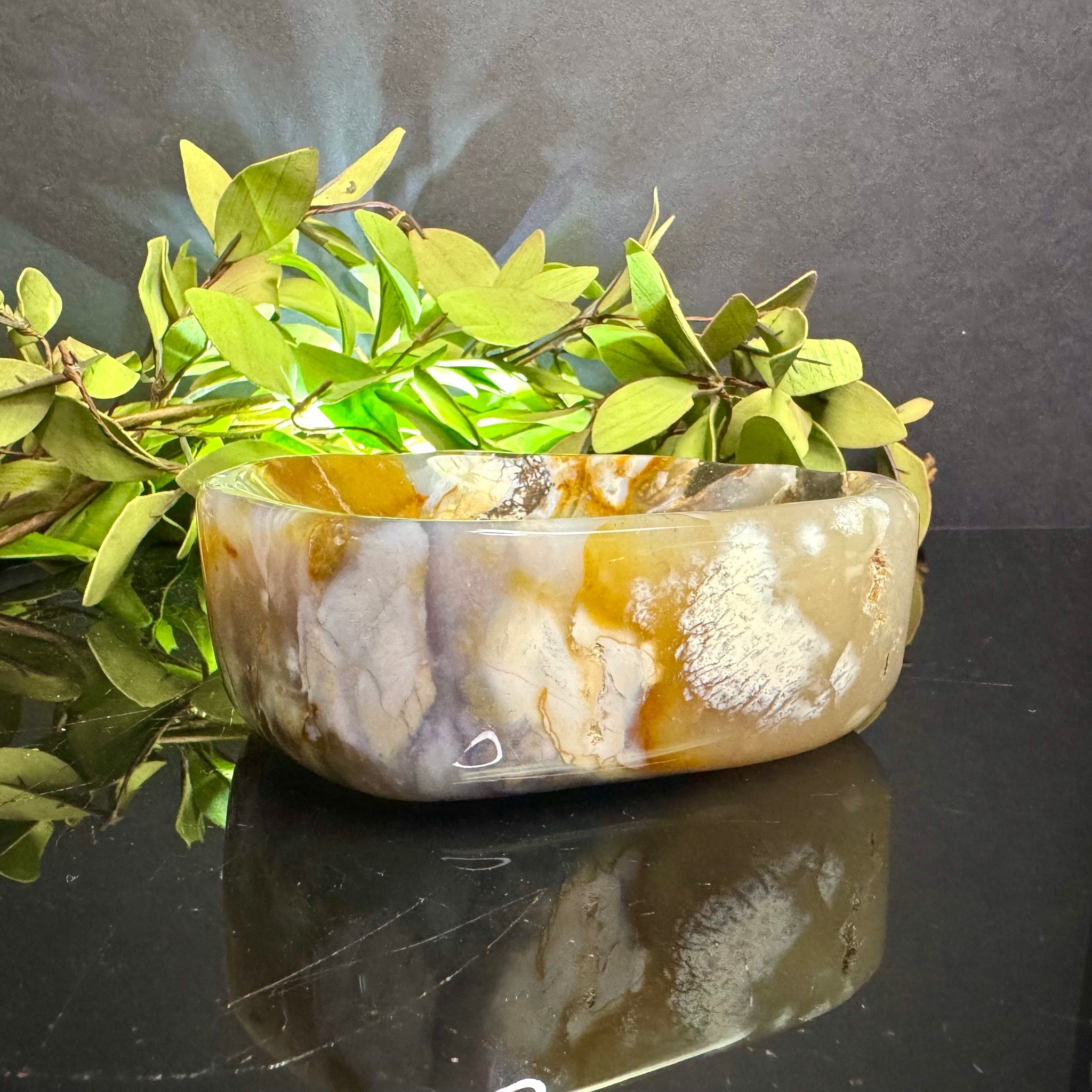 Violet Agate Bowl