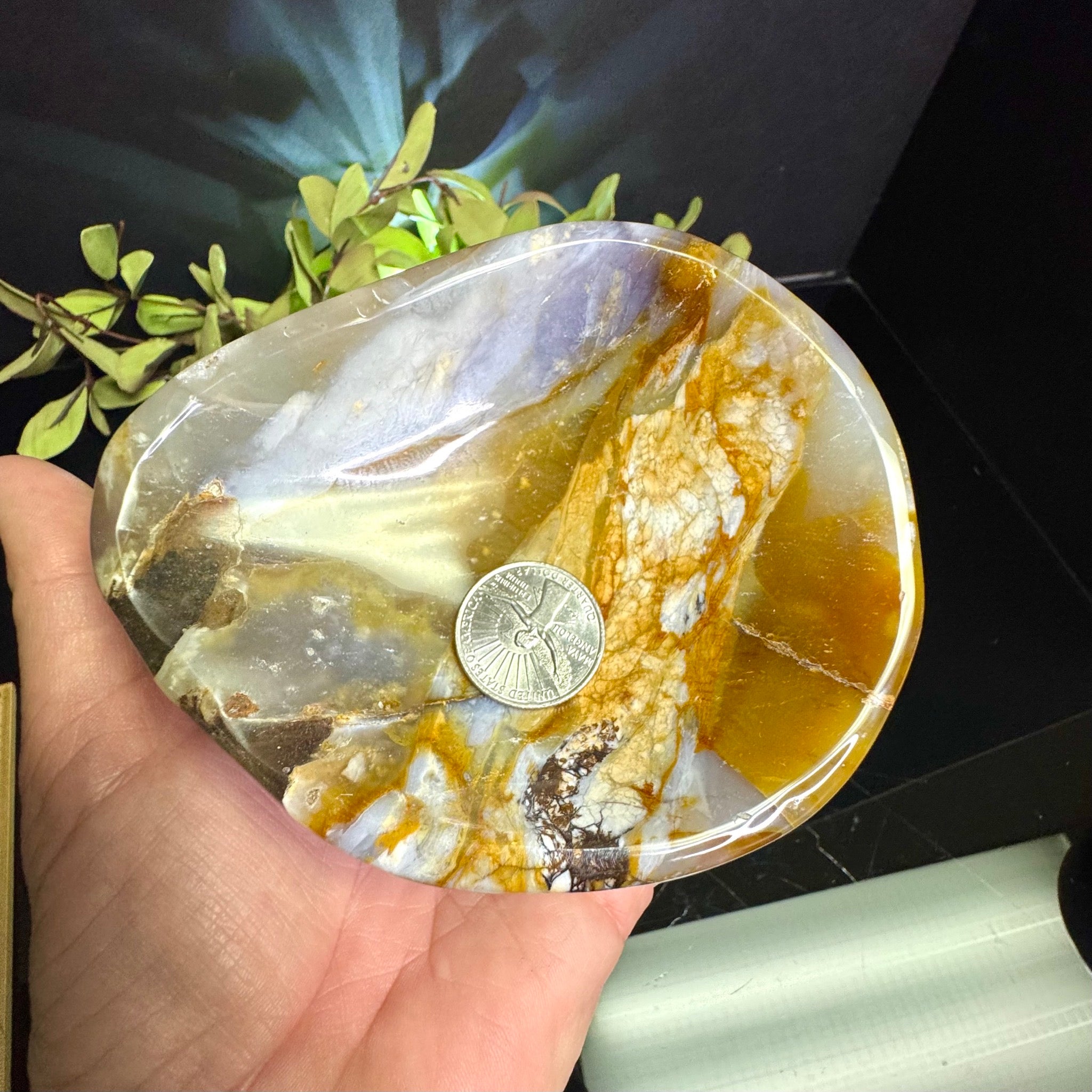 Violet Agate Bowl