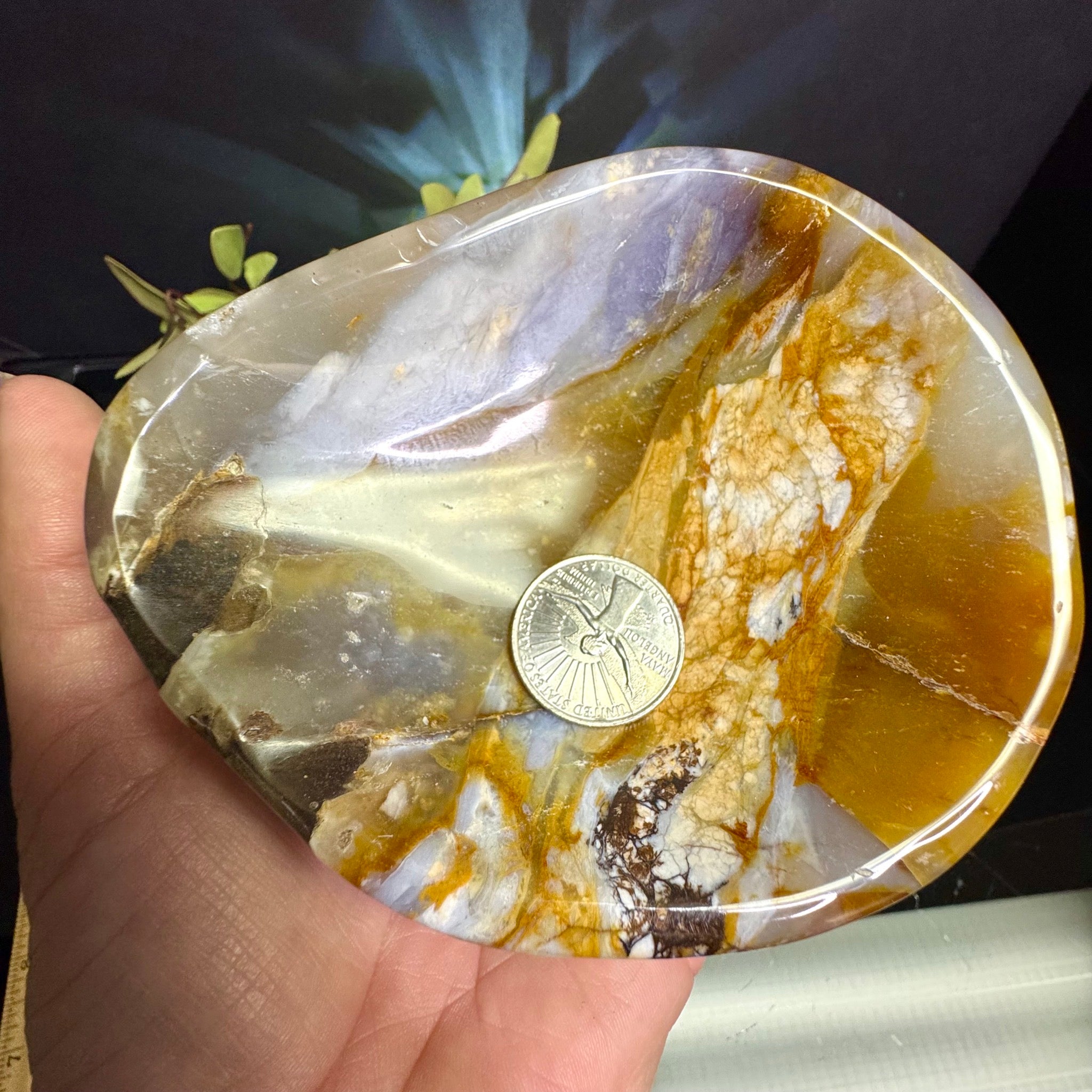 Violet Agate Bowl