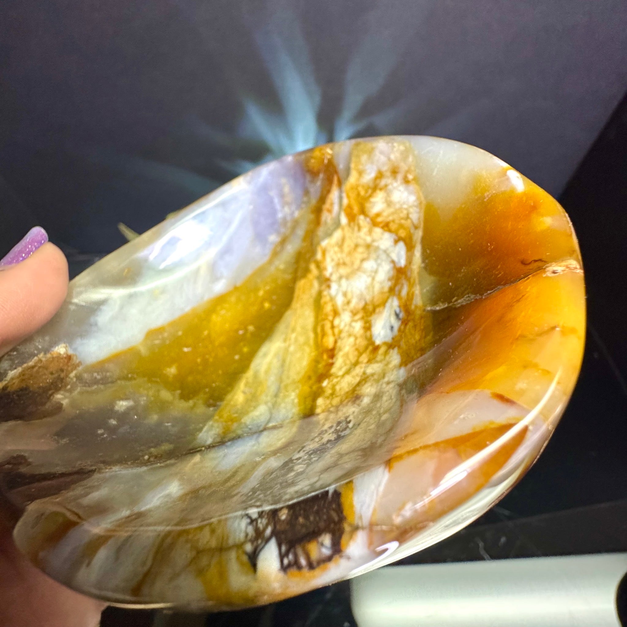 Violet Agate Bowl