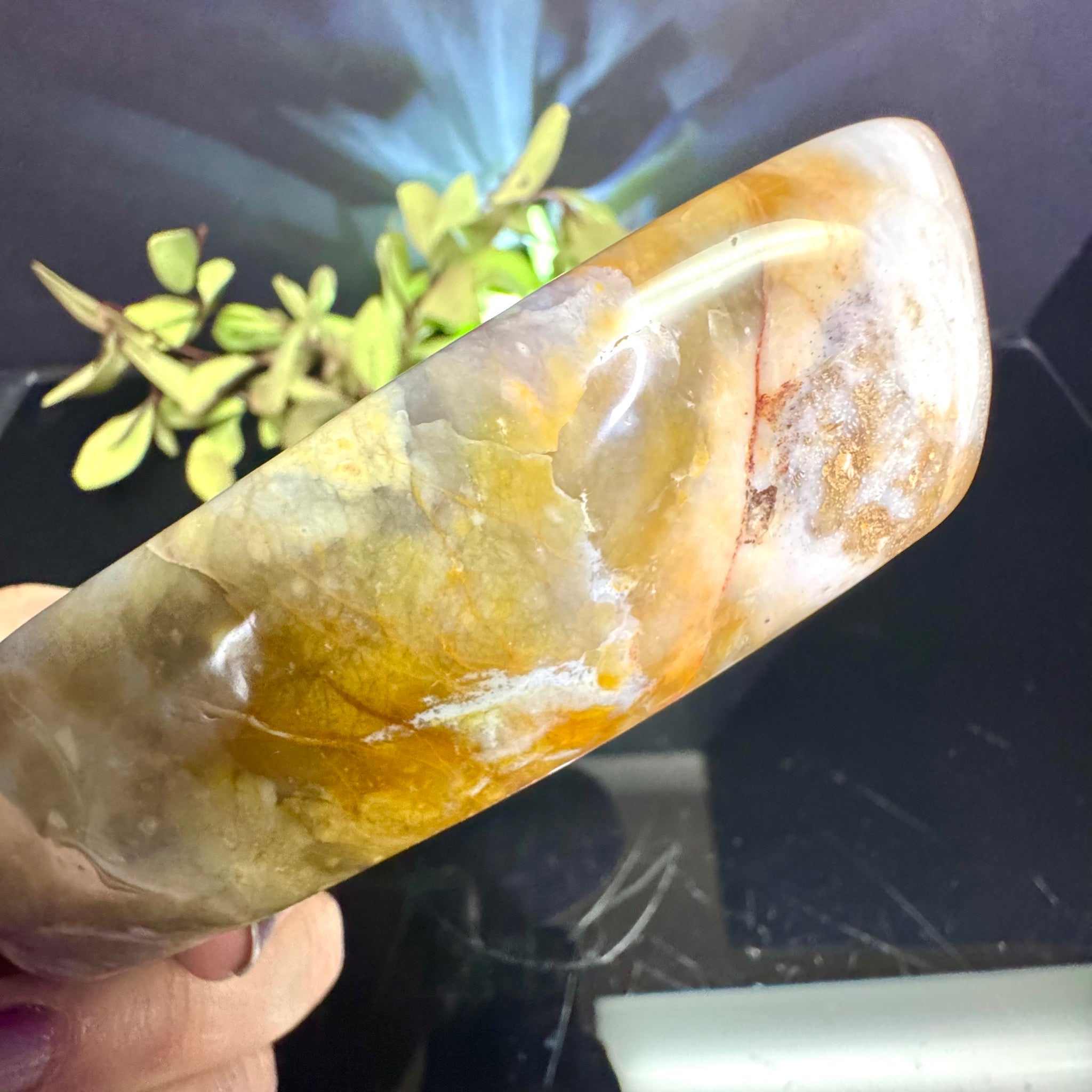 Violet Agate Bowl