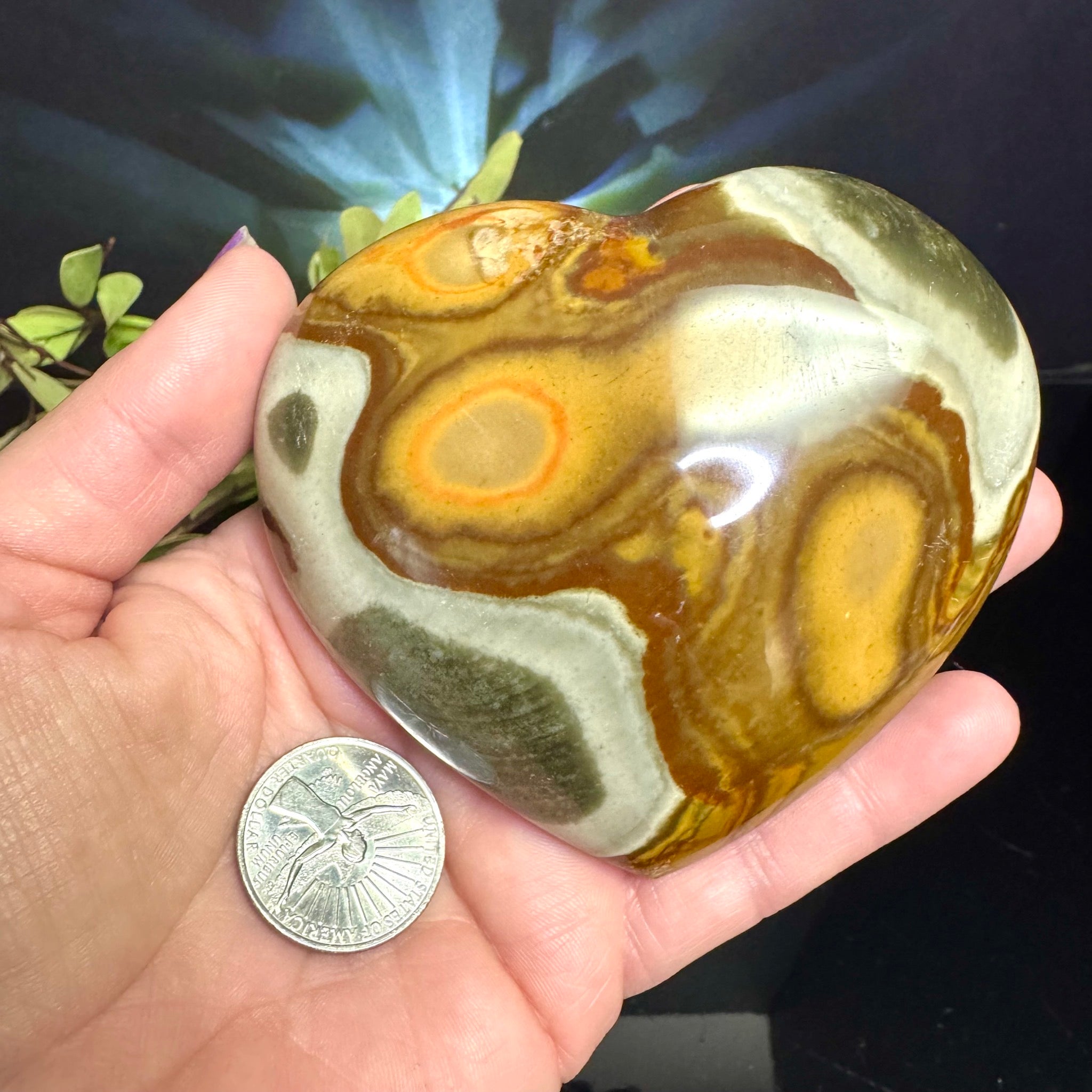 Polychrome Jasper Heart