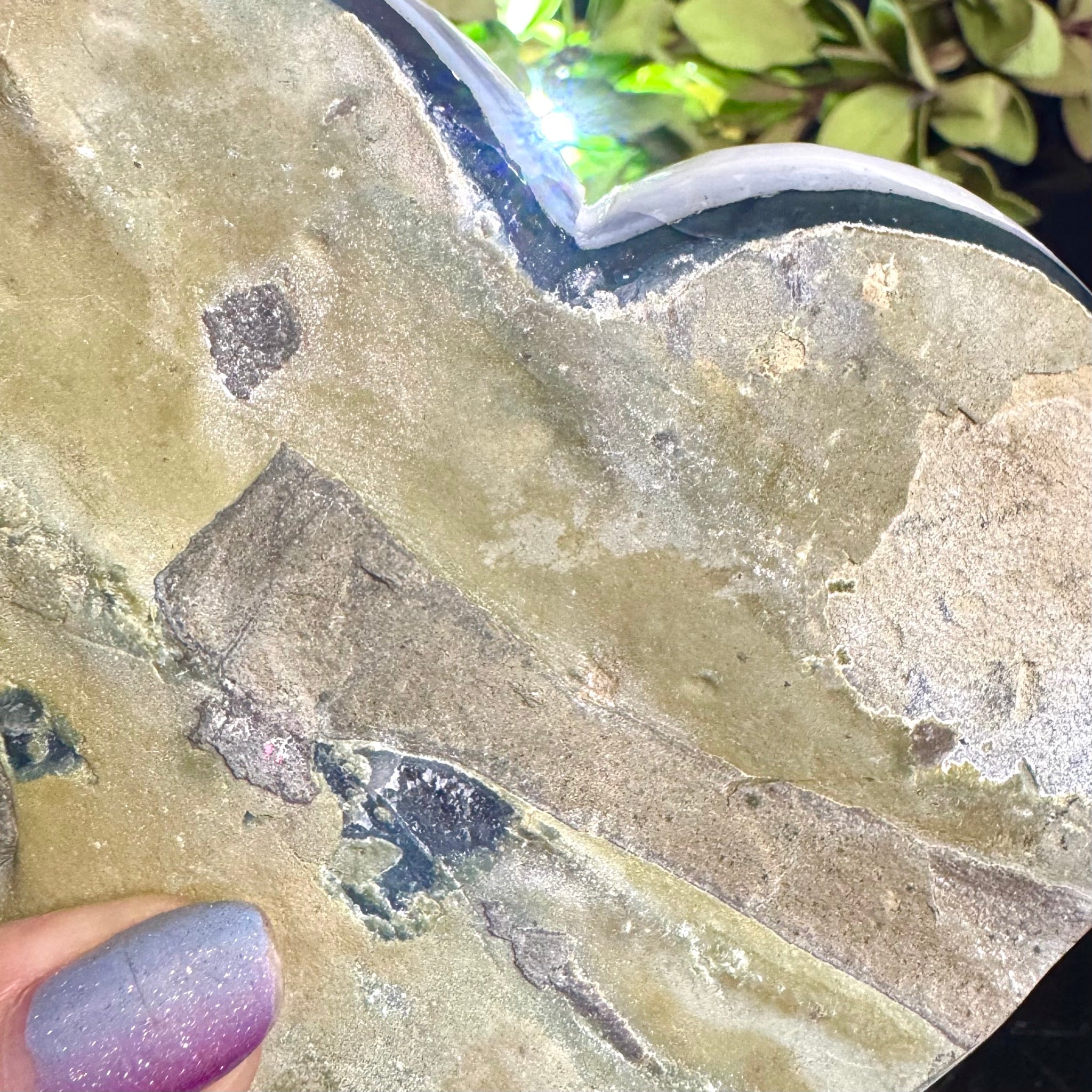 Amethyst Heart on Stand