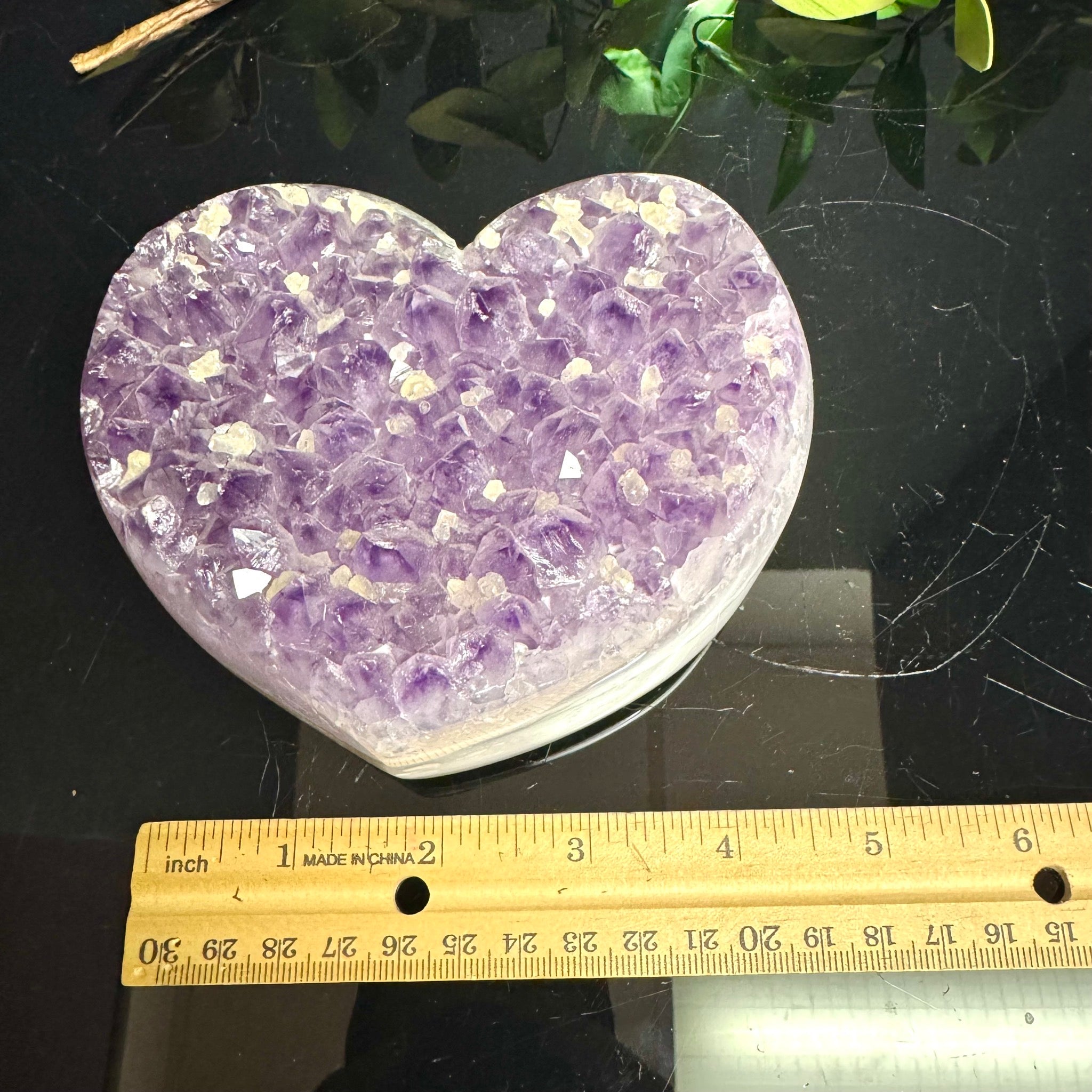 Amethyst Heart on Stand