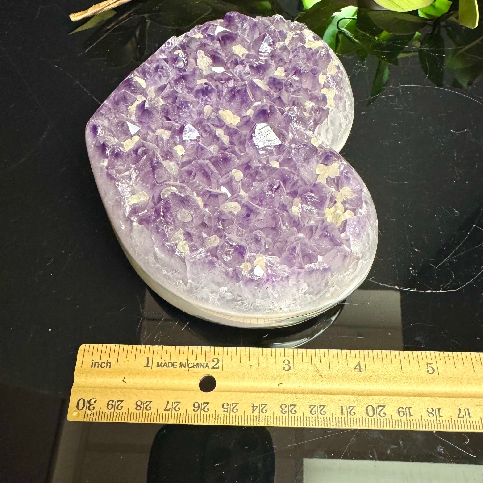 Amethyst Heart on Stand