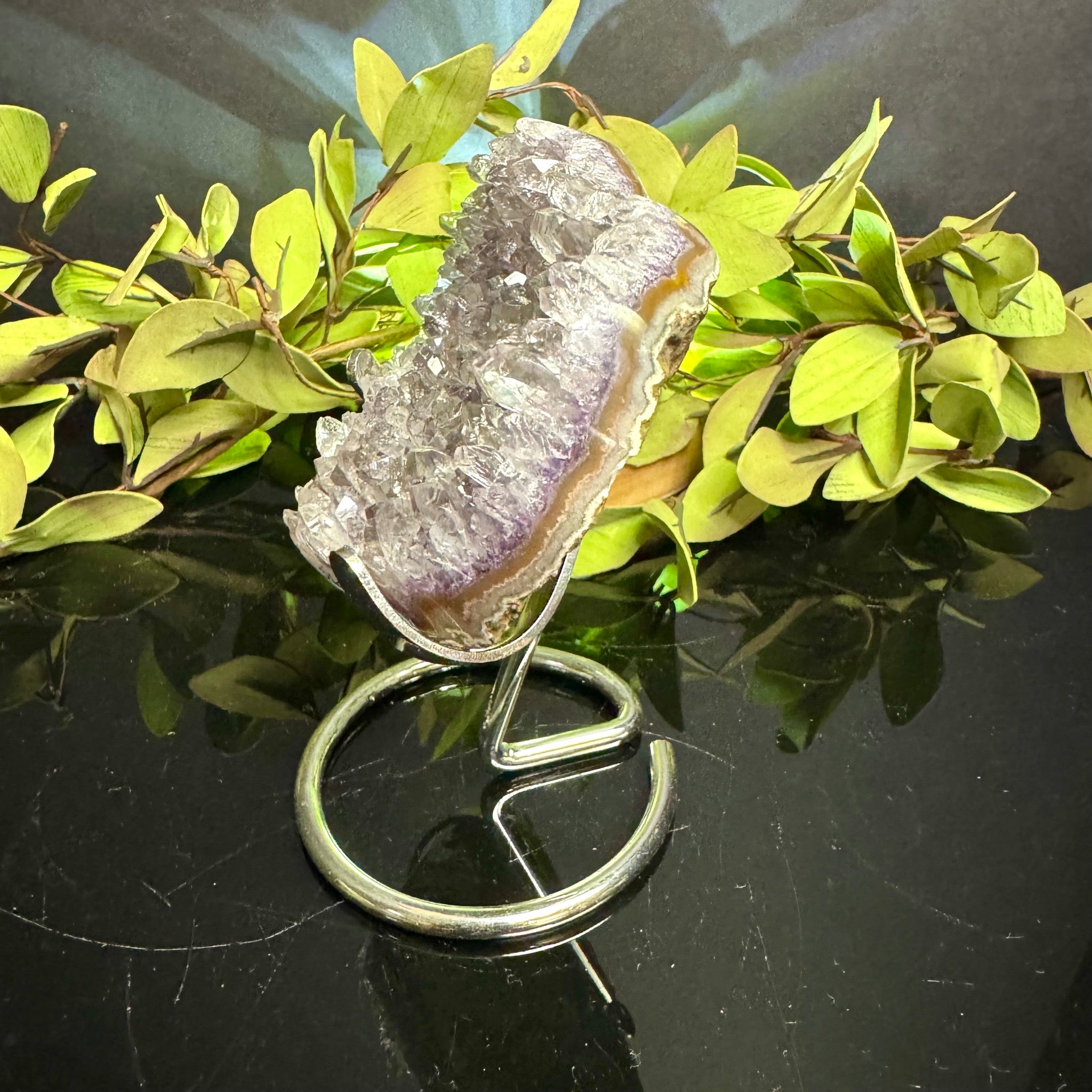 Amethyst Heart on Stand