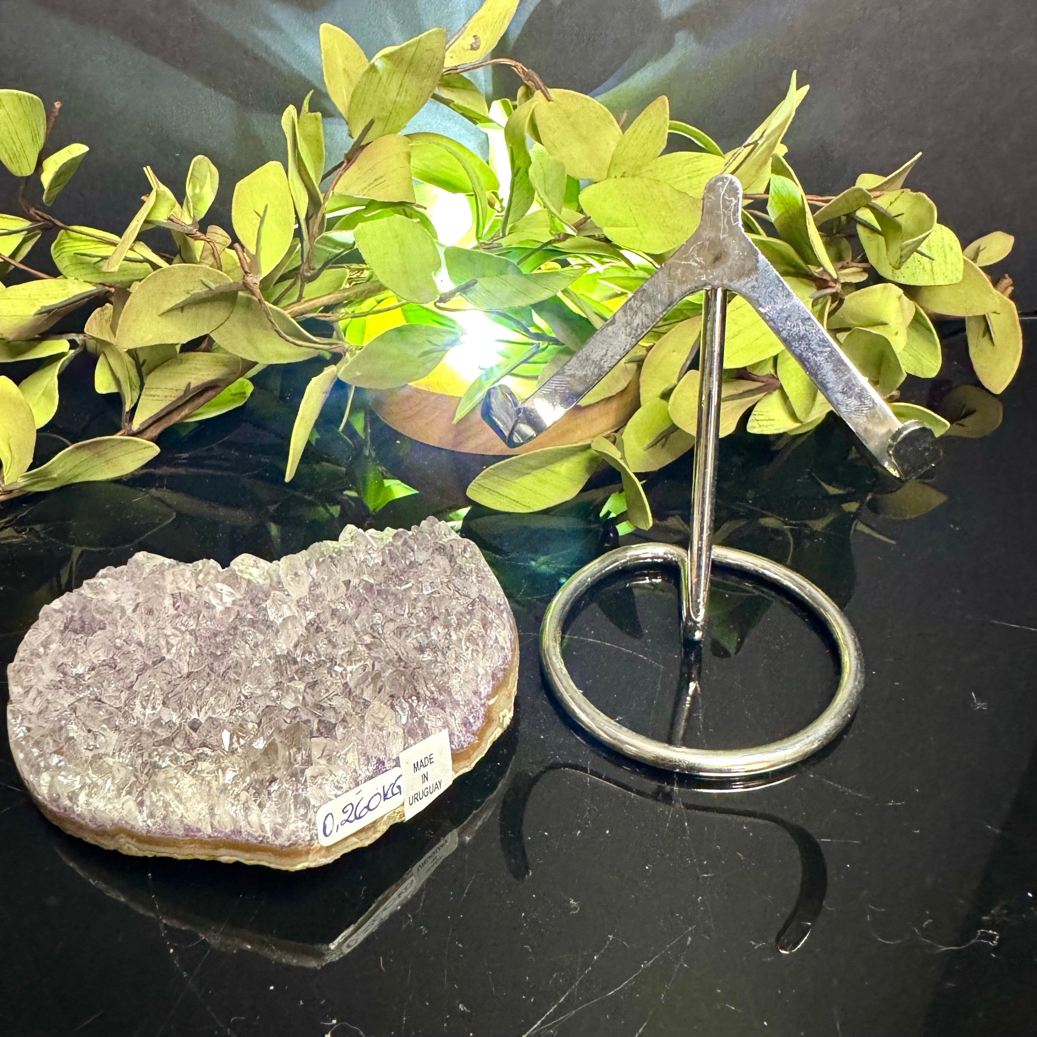 Amethyst Heart on Stand