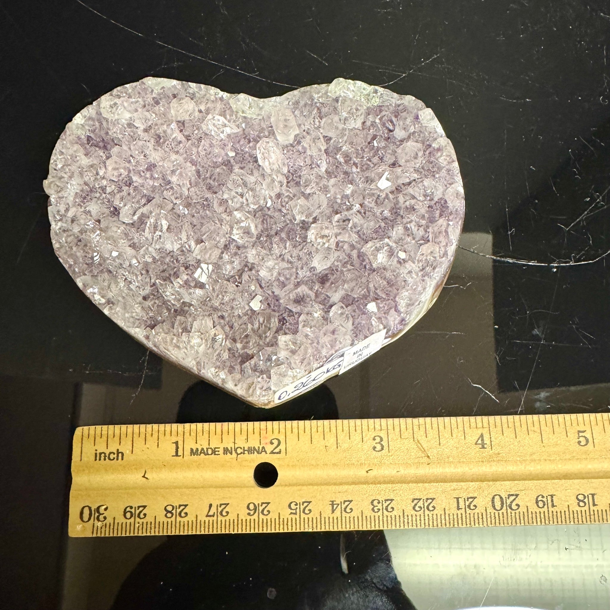 Amethyst Heart on Stand