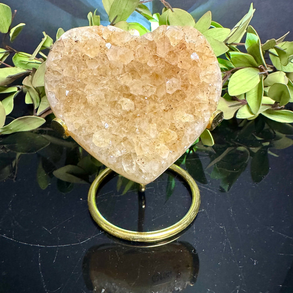 Citrine Heart on Stand