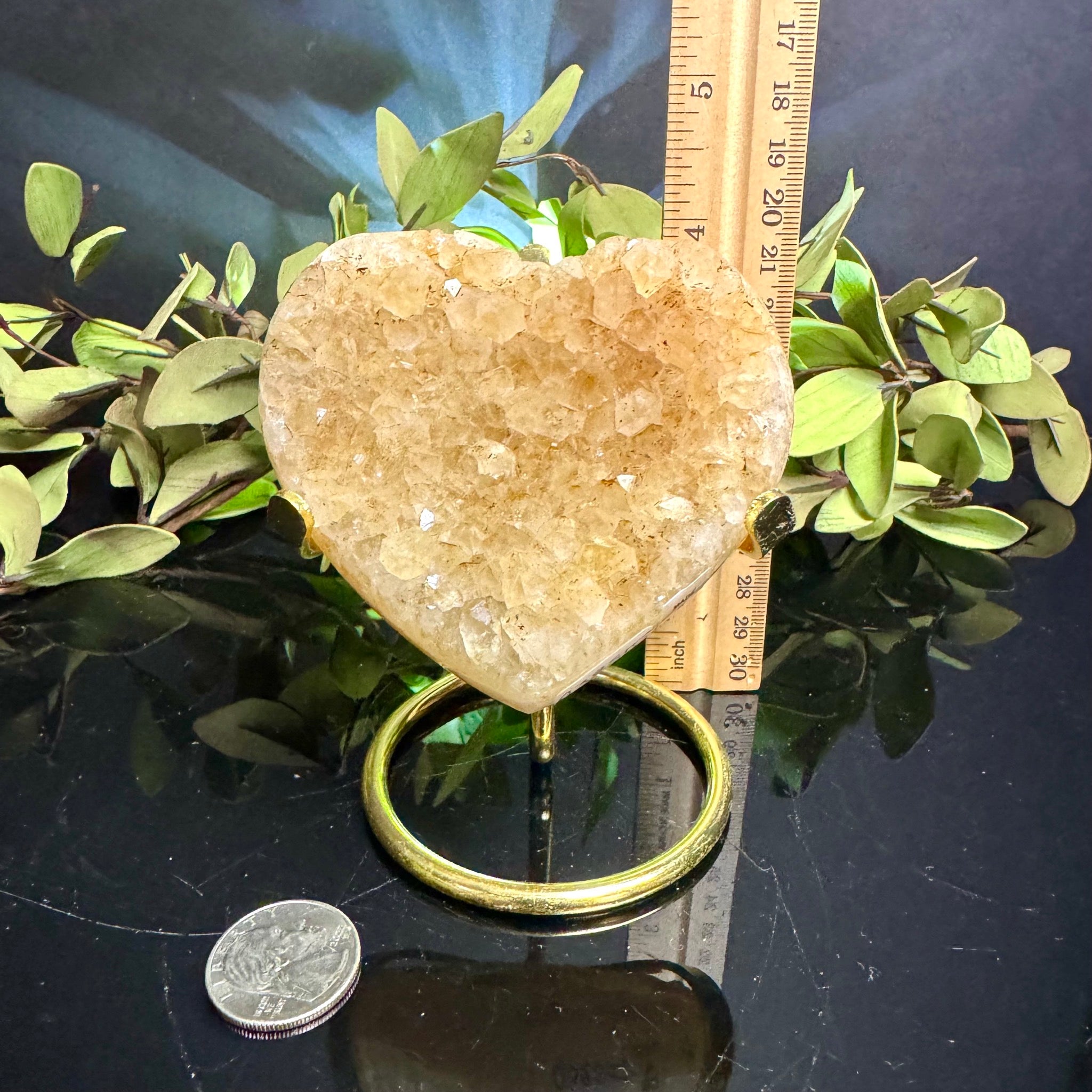 Citrine Heart on Stand