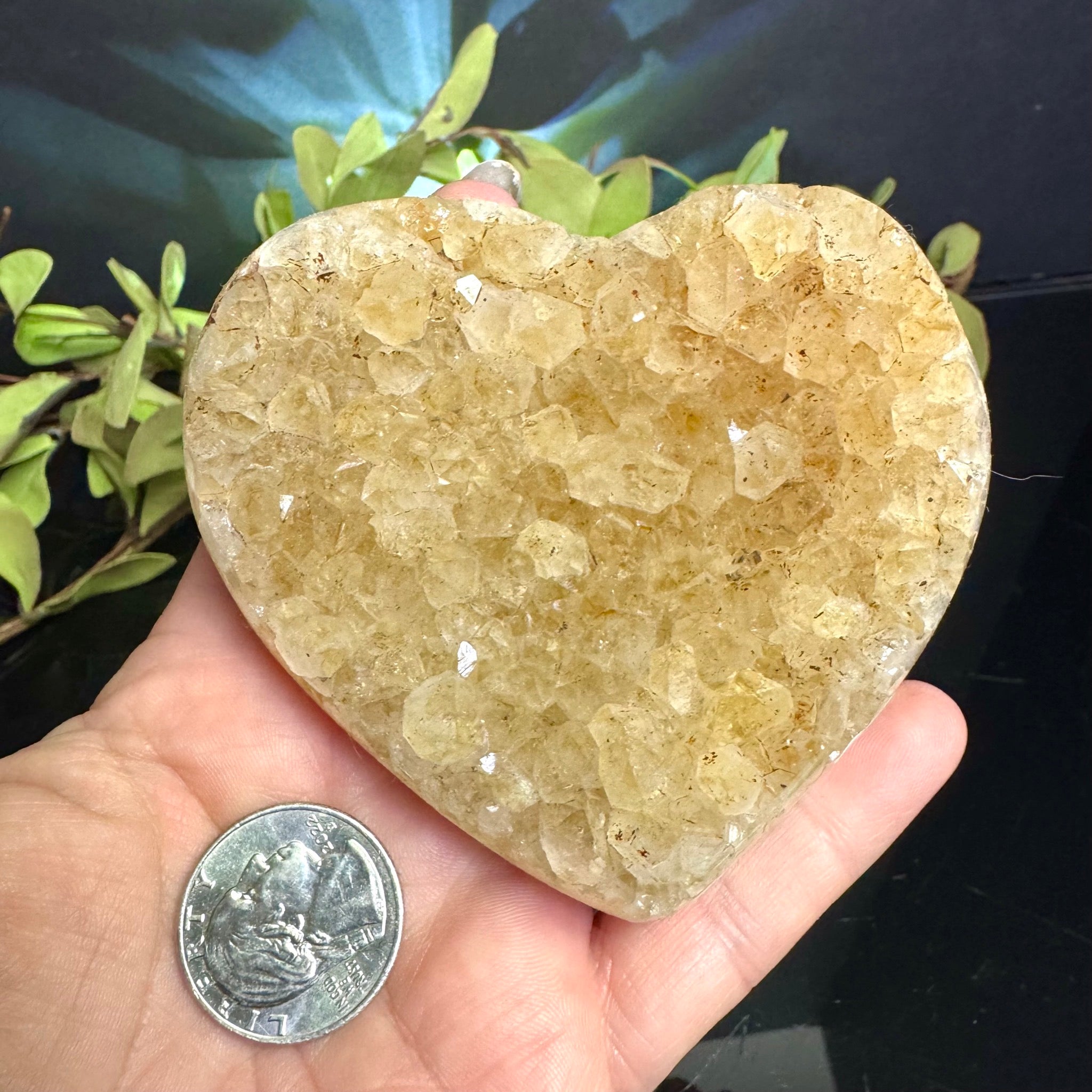 Citrine Heart on Stand