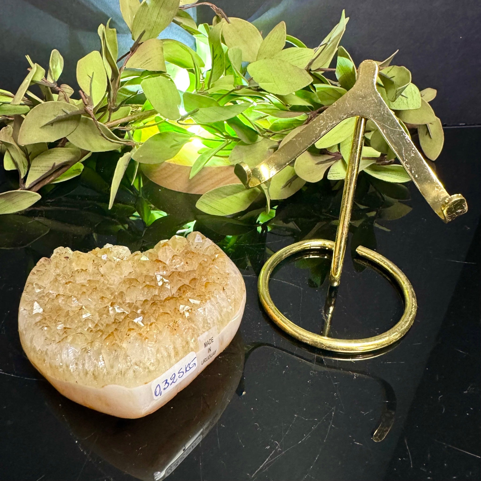 Citrine Heart on Stand