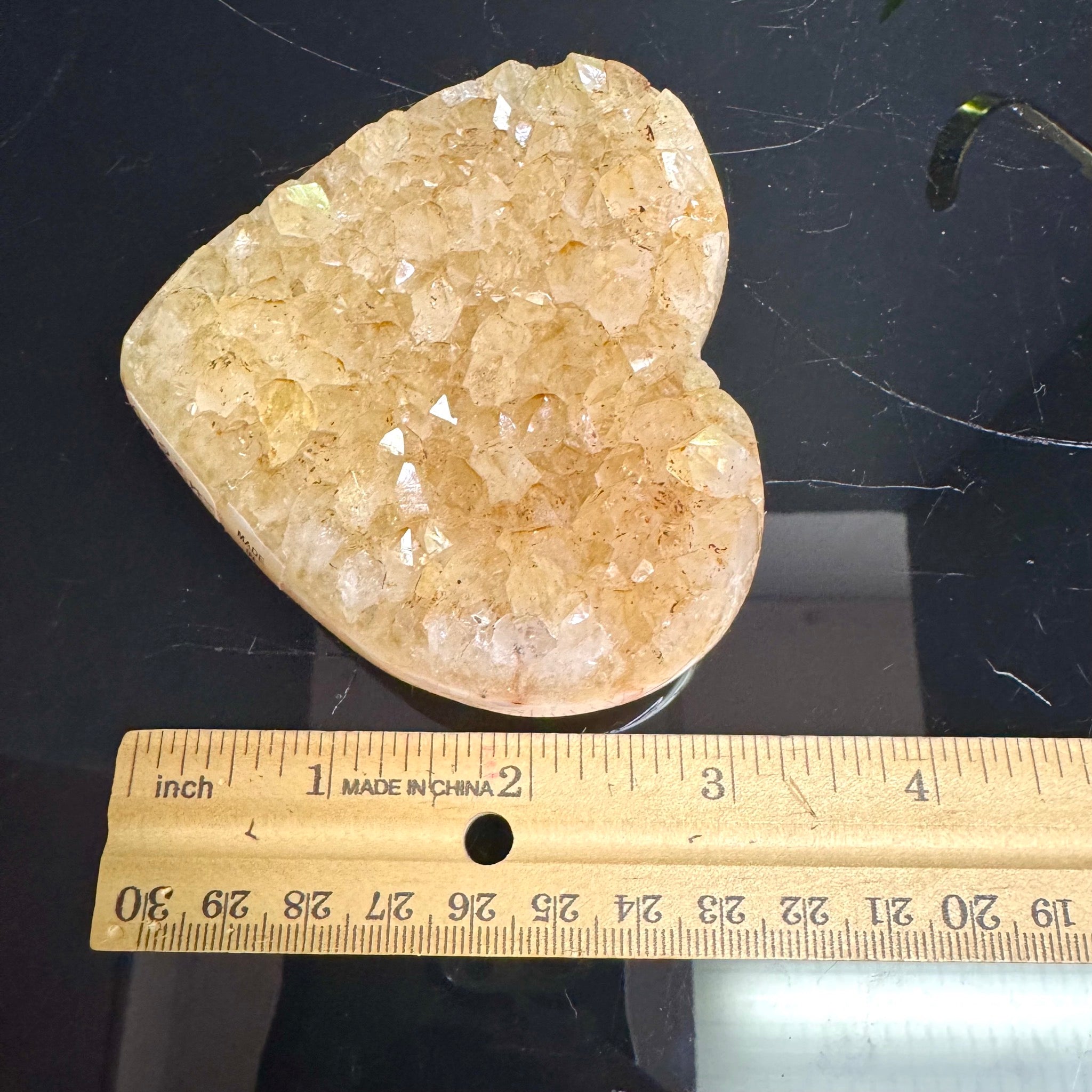 Citrine Heart on Stand