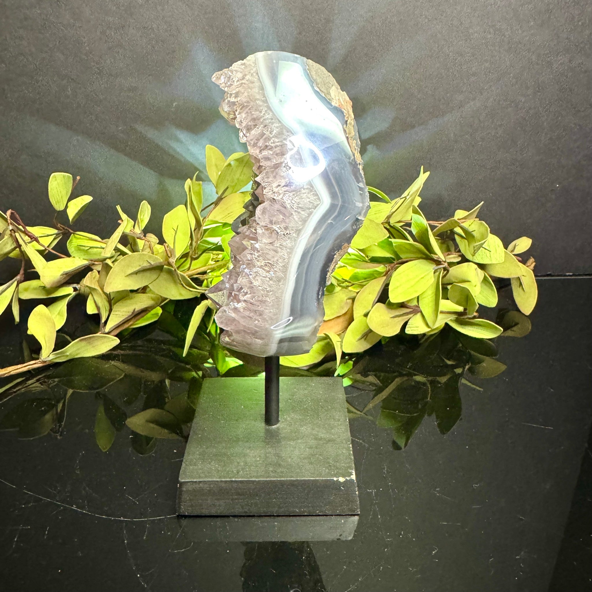 Aura Amethyst on Stand