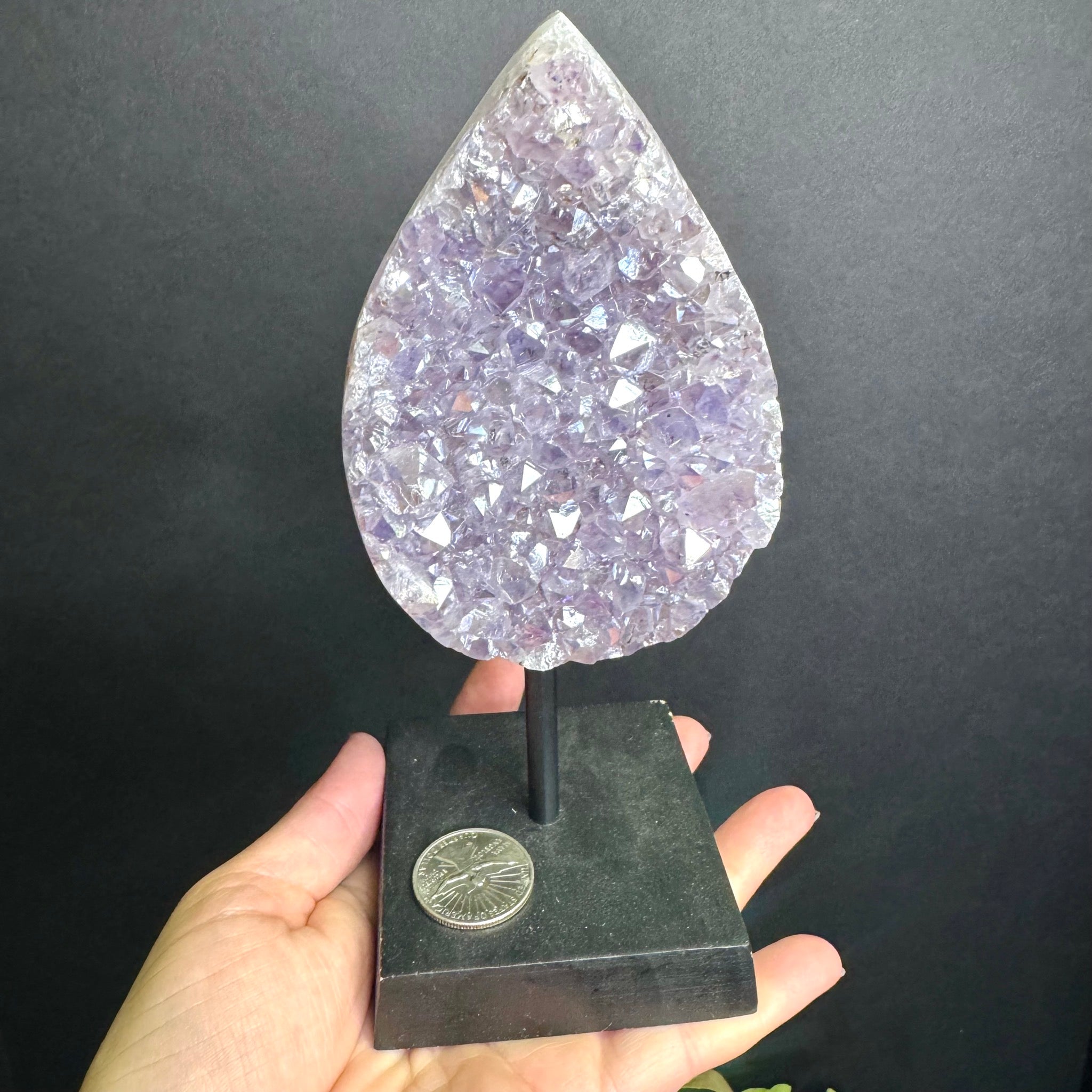 Aura Amethyst on Stand