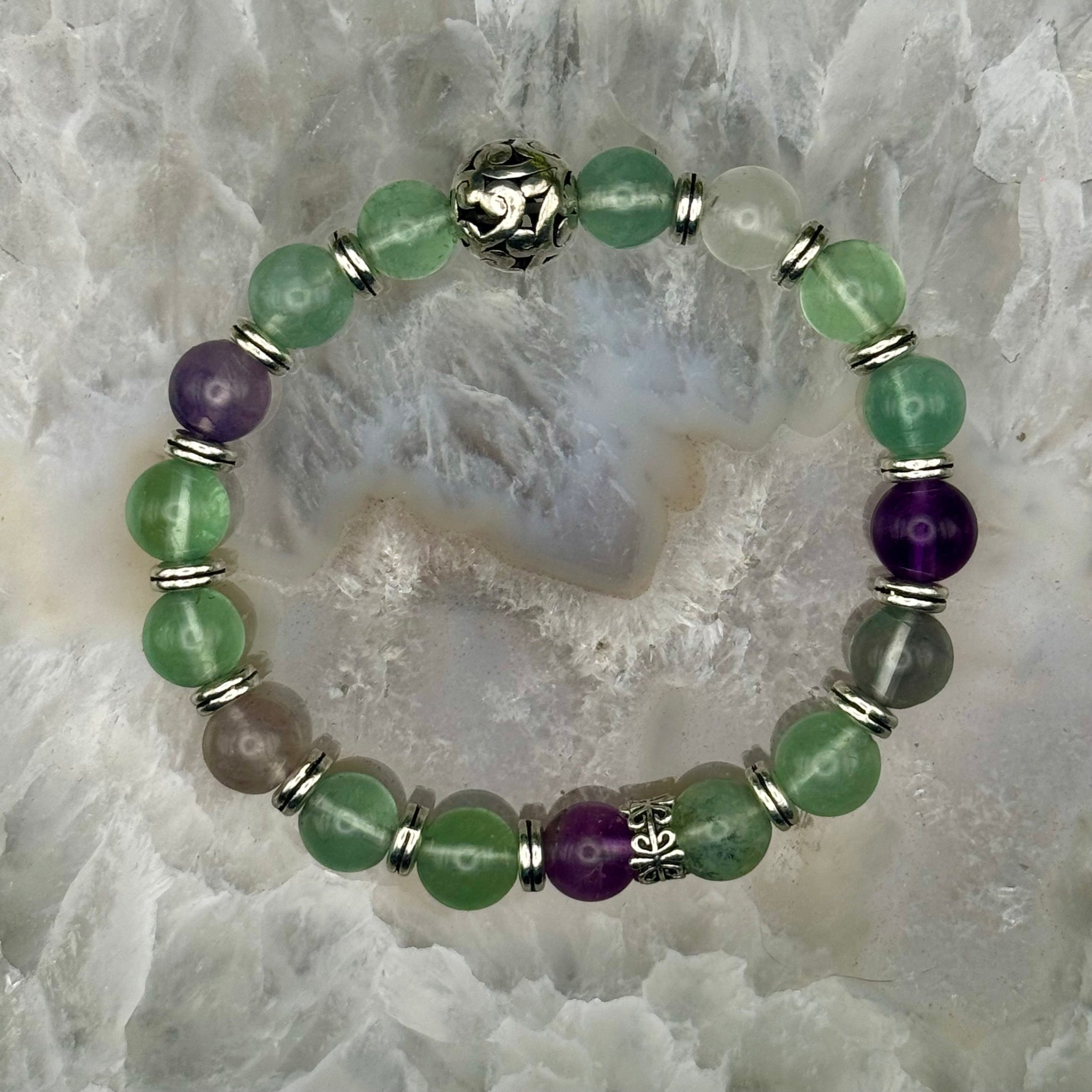 Rainbow Fluorite Stretch Bracelet