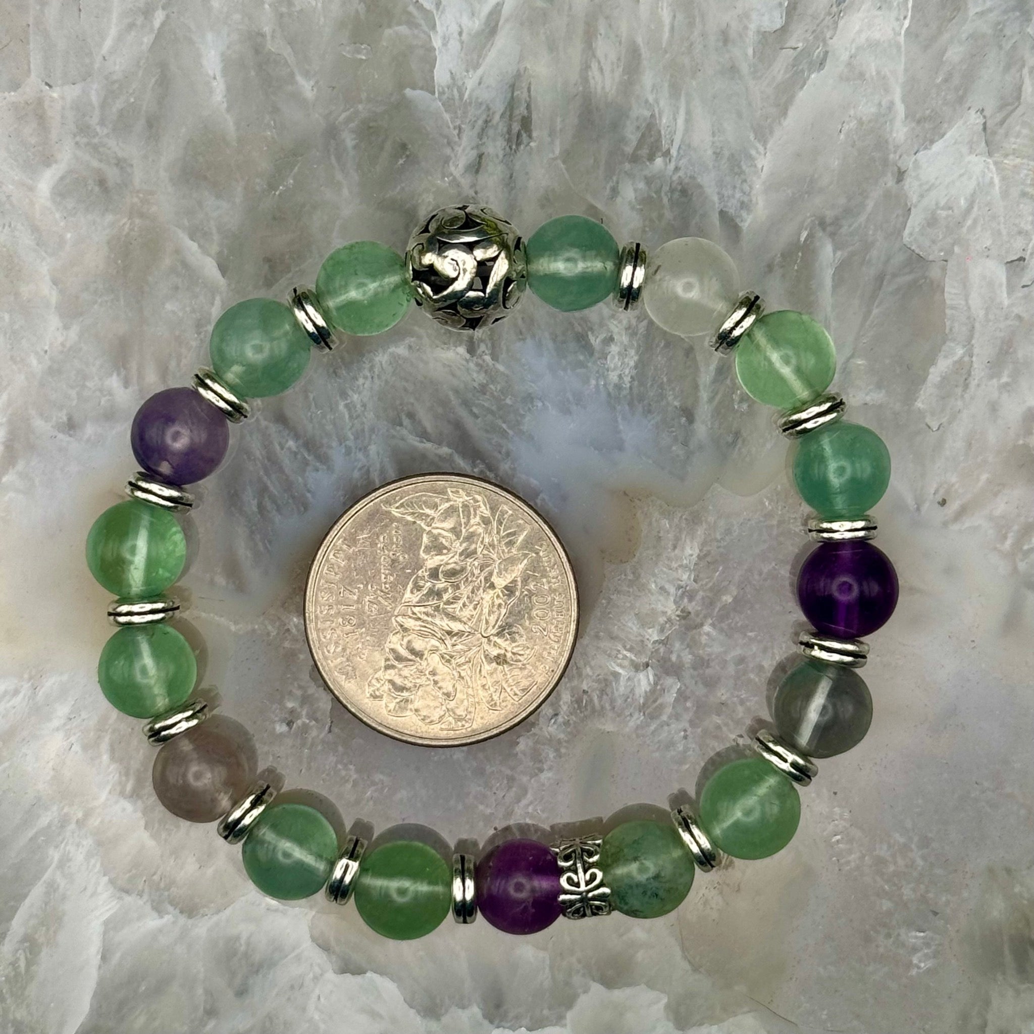 Rainbow Fluorite Stretch Bracelet