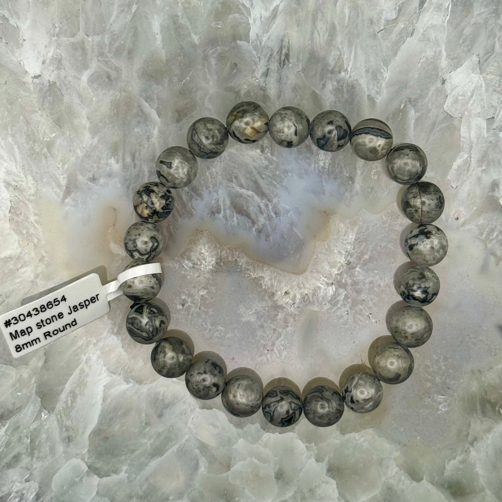 Map Stone Jasper Stretch Bracelet