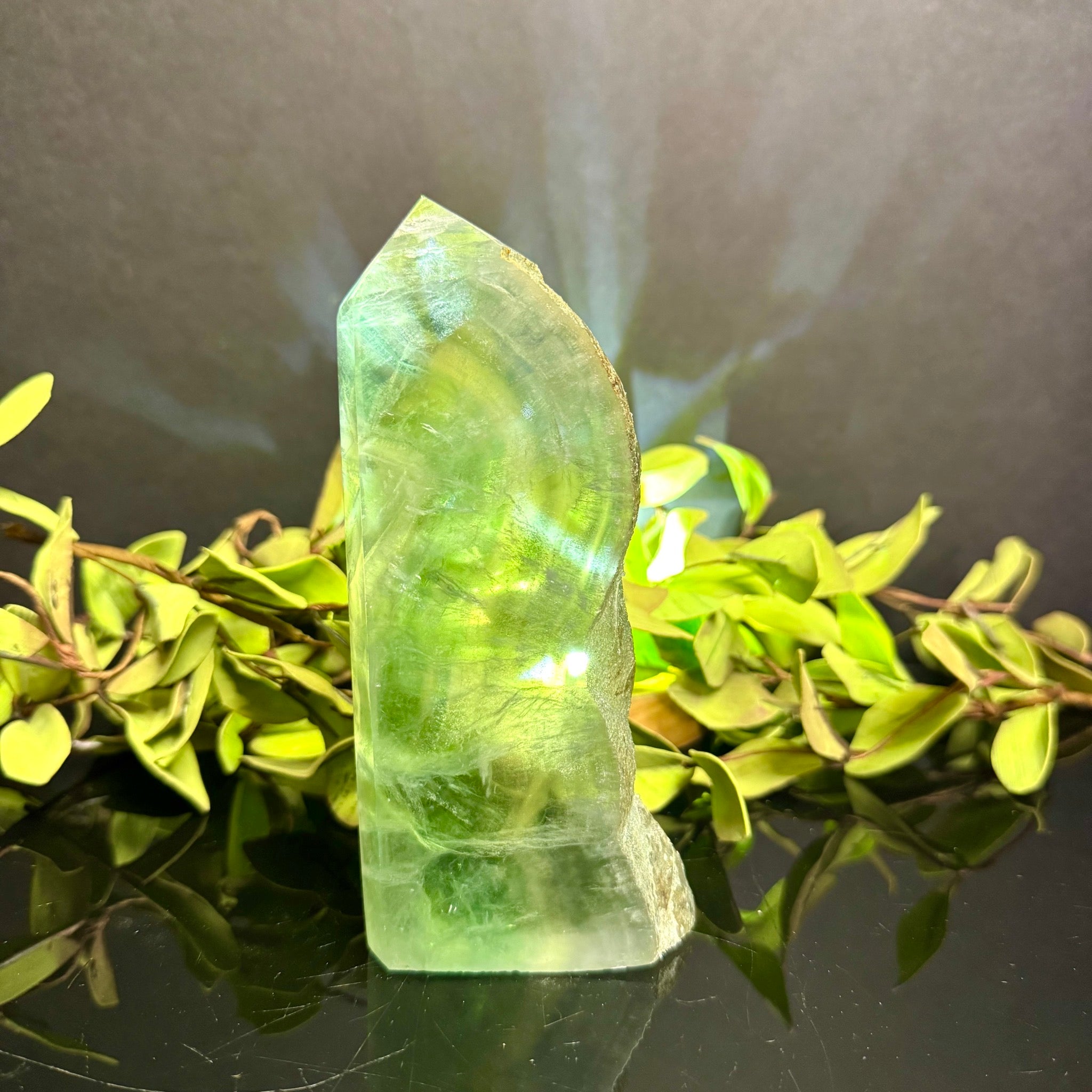 Green Fluorite Free Form Tower