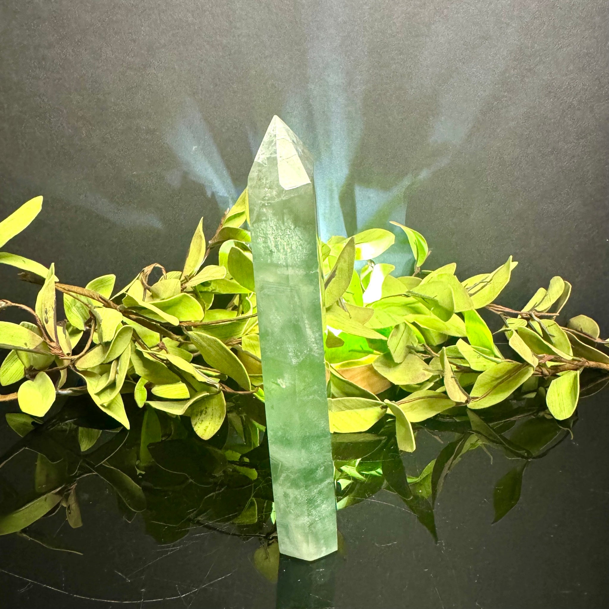 Green Fluorite Free Form Tower