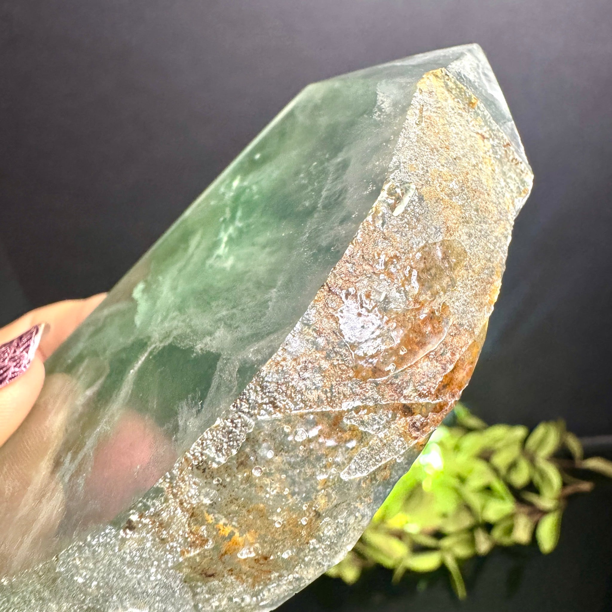 Green Fluorite Free Form Tower