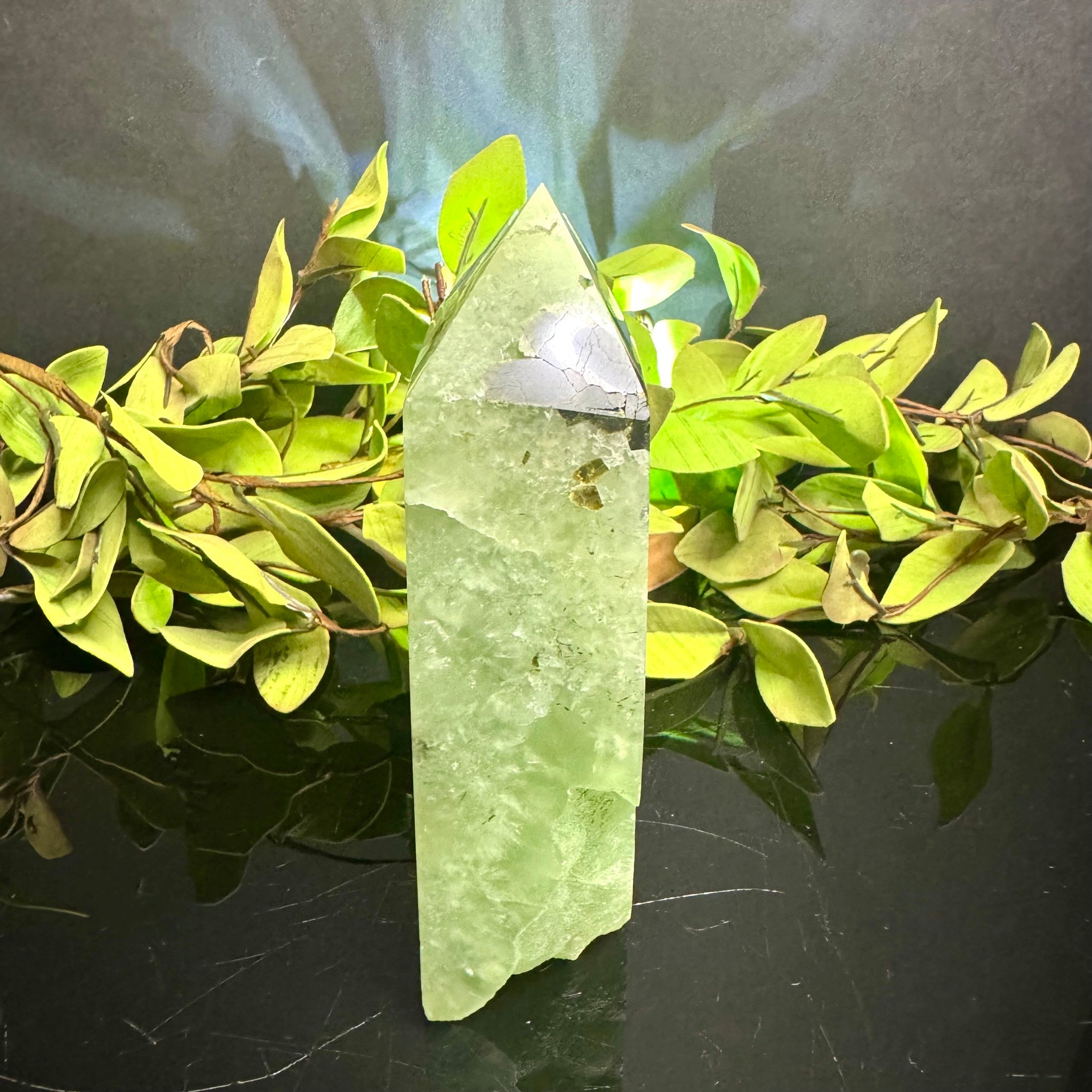 Prehnite with Epidote Tower