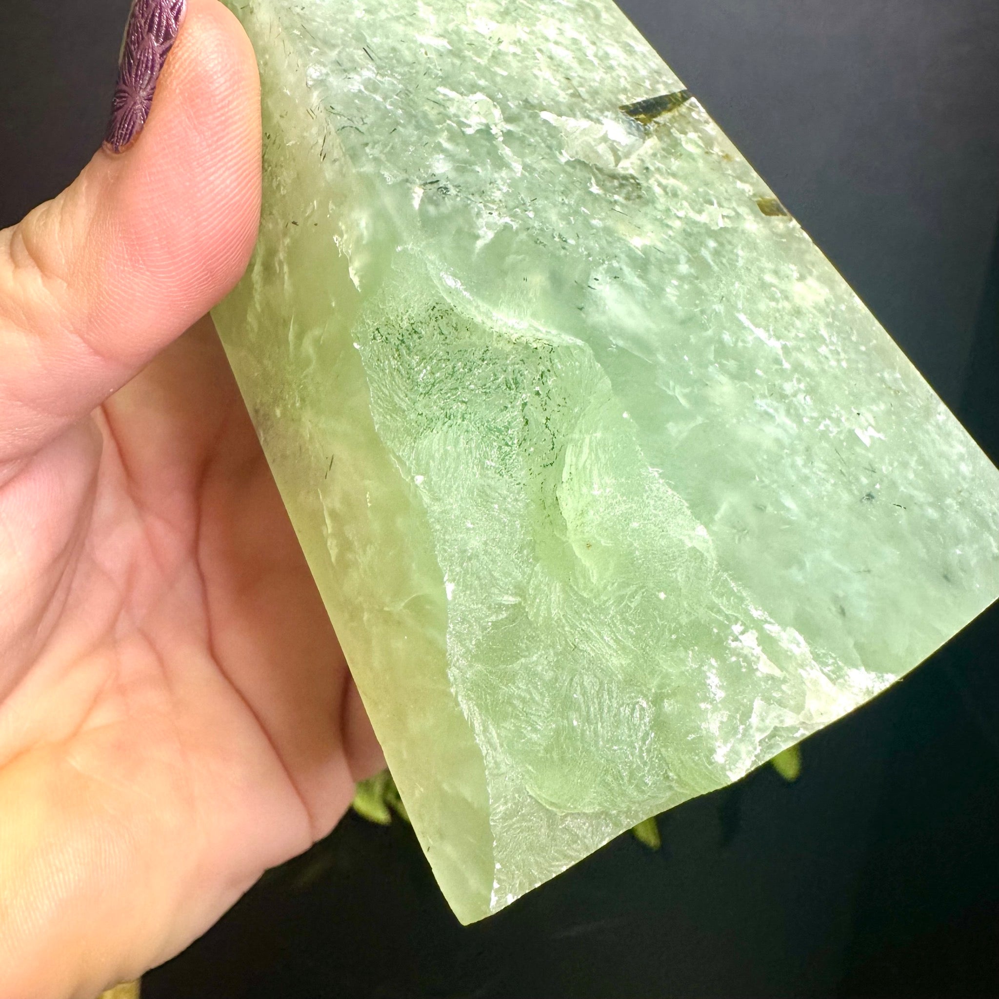 Prehnite with Epidote Tower