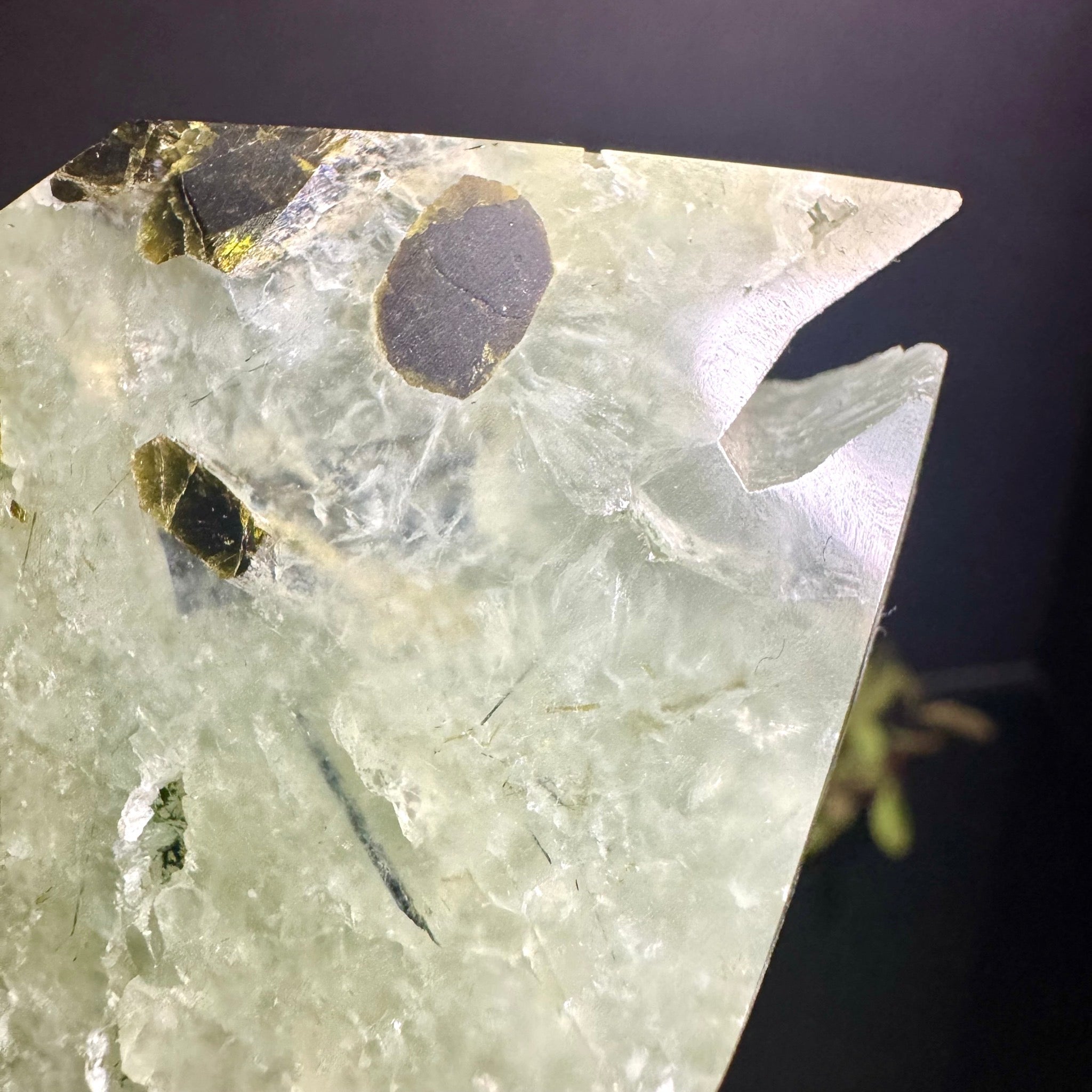 Prehnite with Epidote Tower