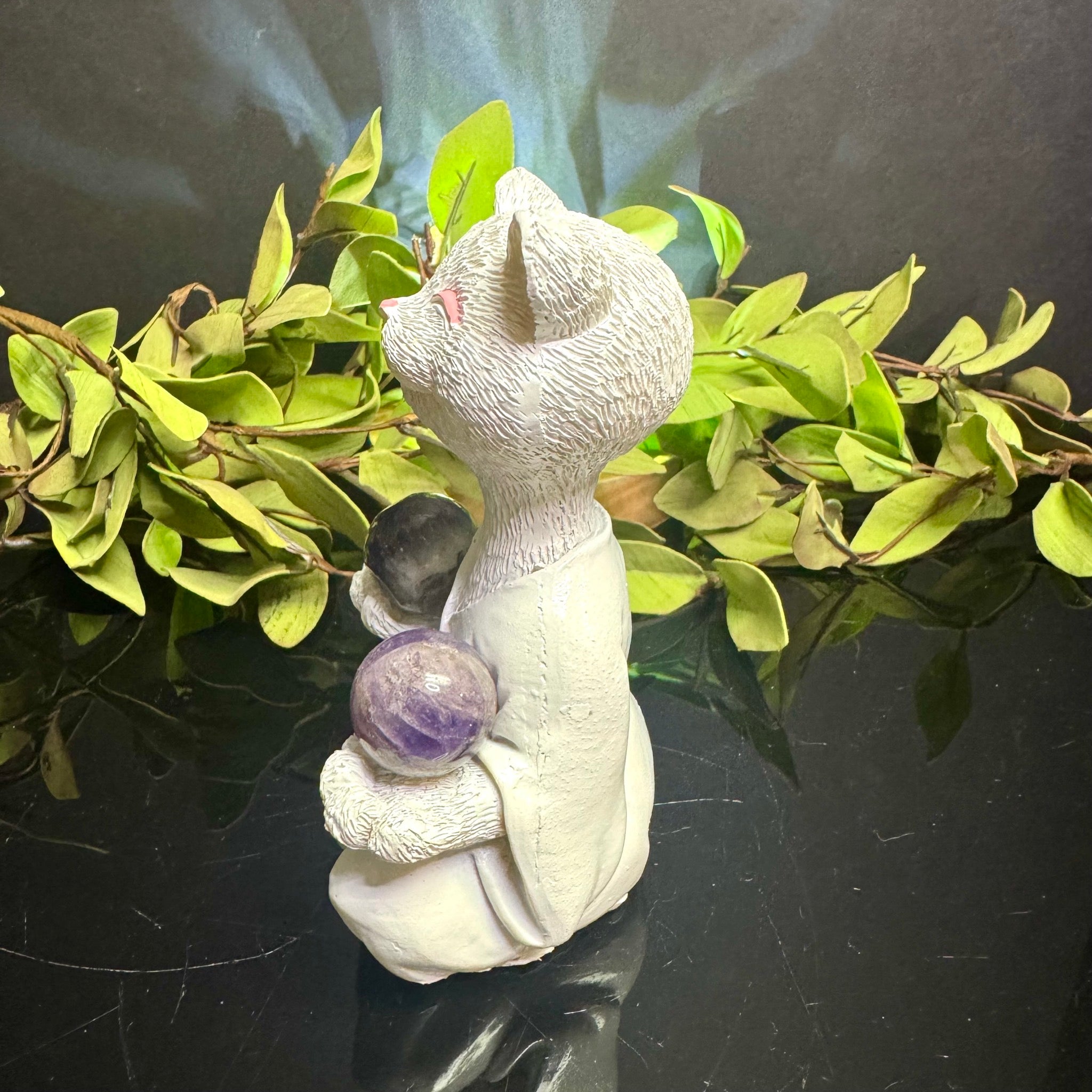 White Meditating Cat