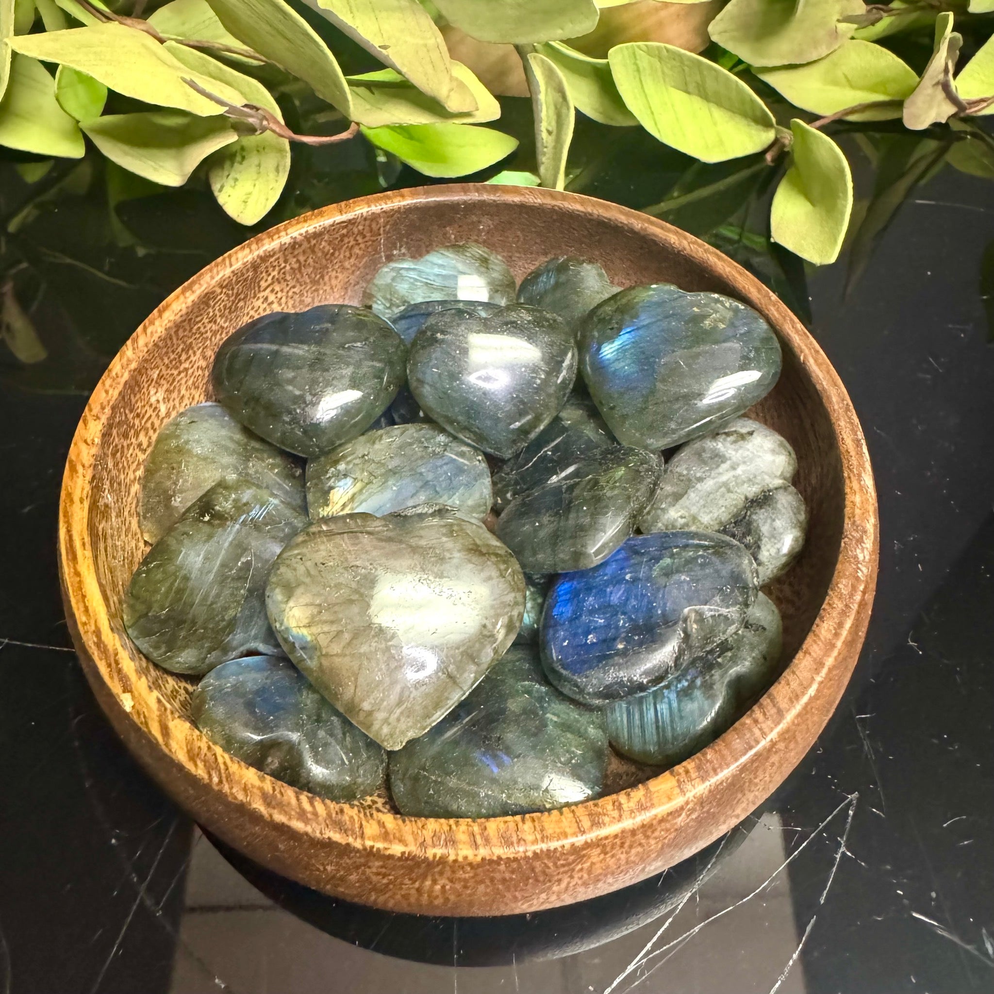 Labradorite Heart