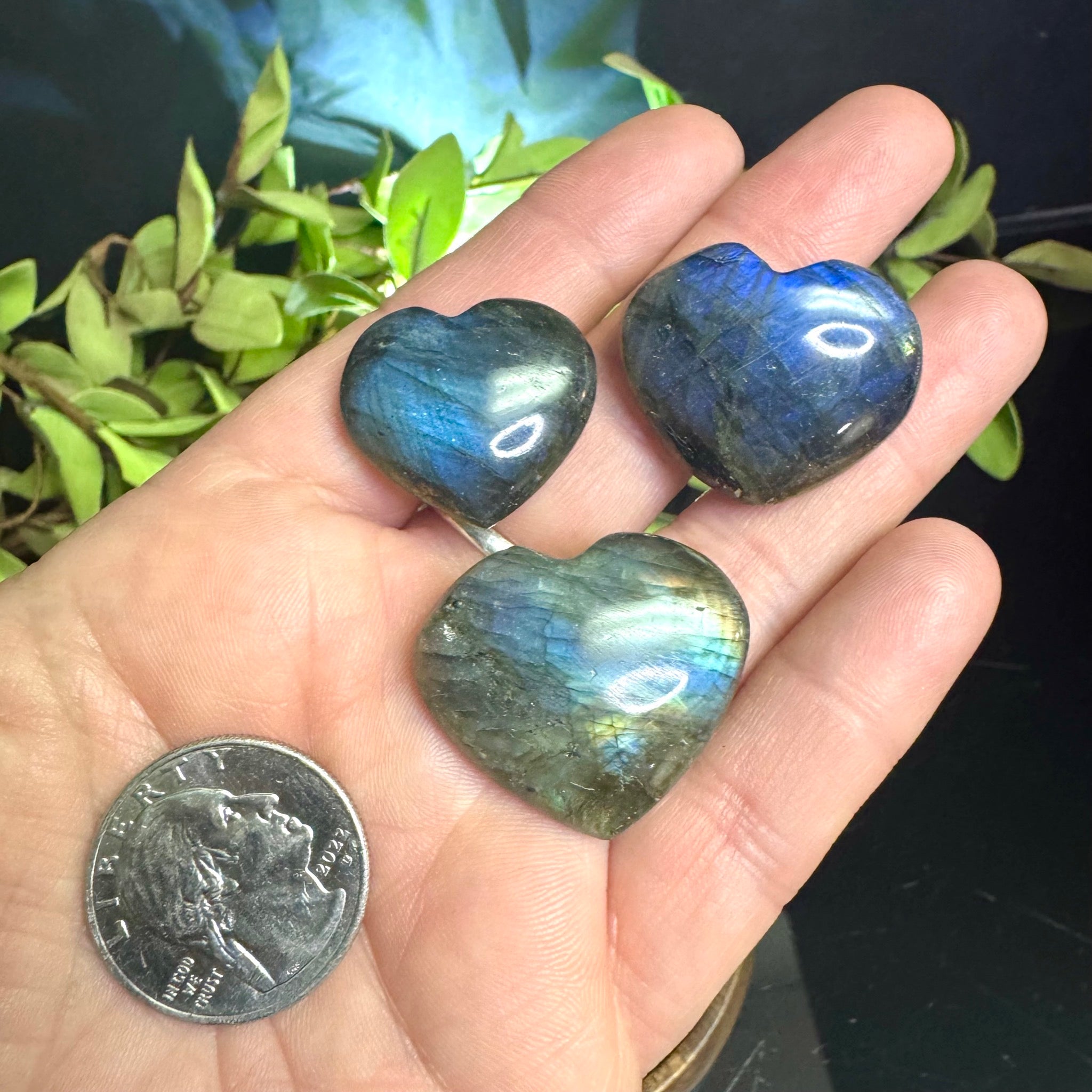 Labradorite Heart