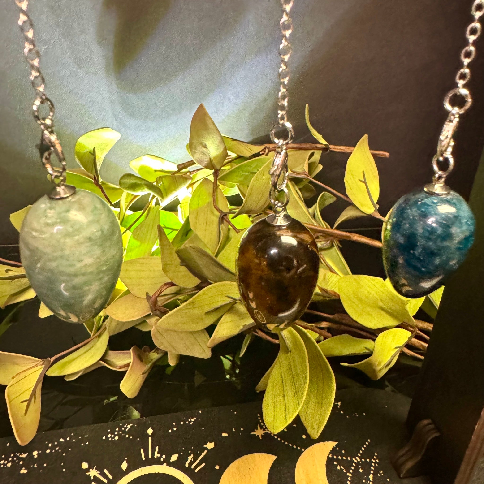 Tigers Eye Egg Shaped Pendulum