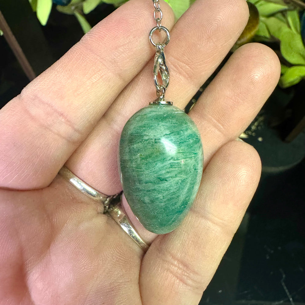 Amazonite Egg Shaped Pendulum