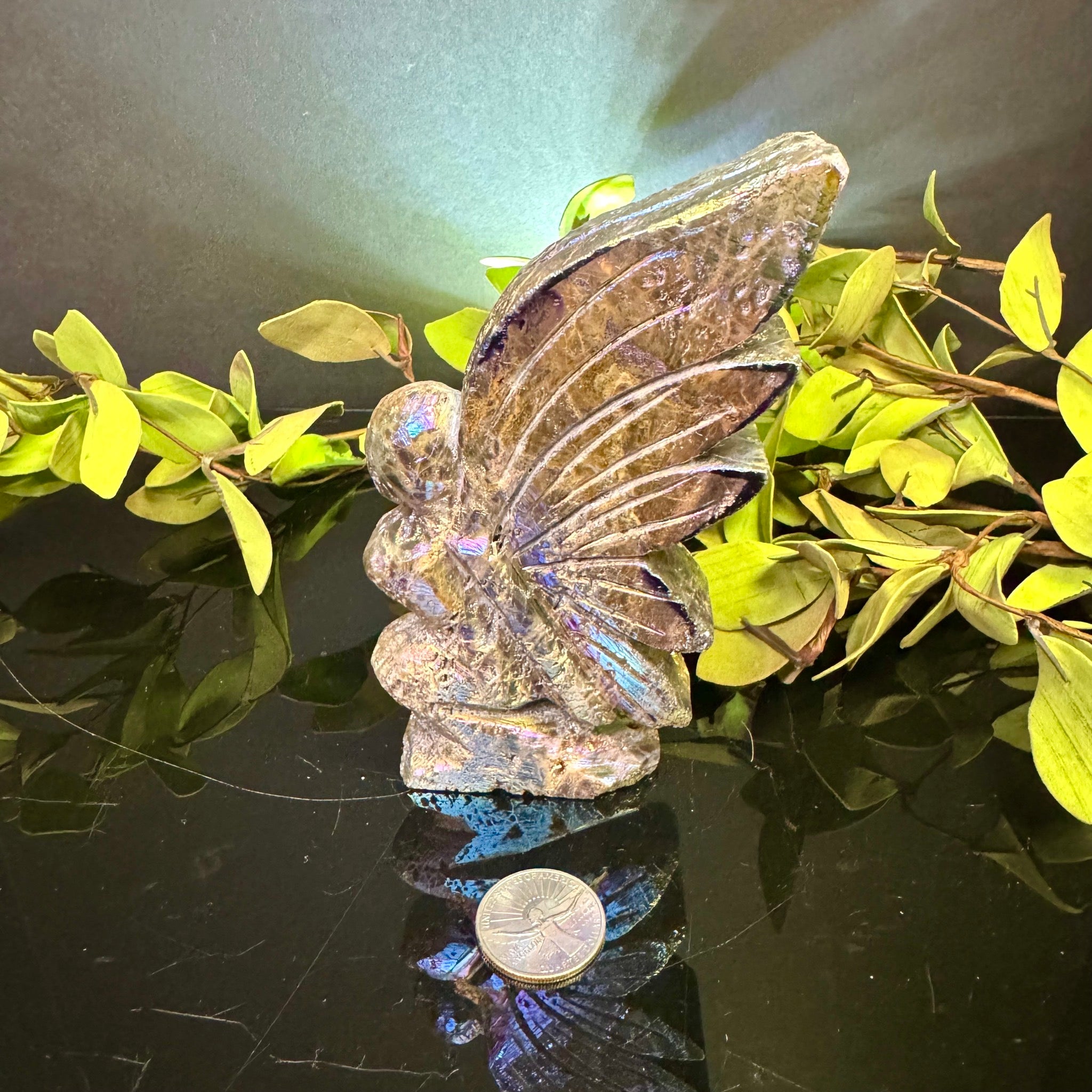 Aura Sphalerite Carved Fairy