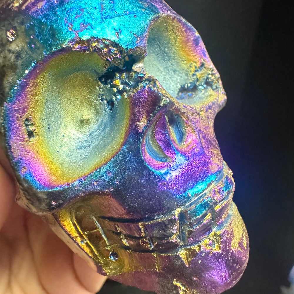 Titanium Coated Sphalerite Skull