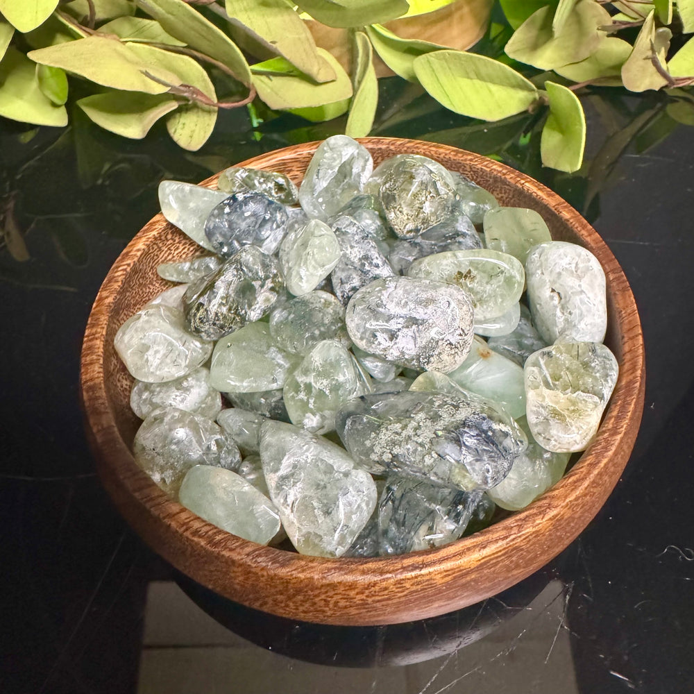 Prehnite with Epidote Tumble