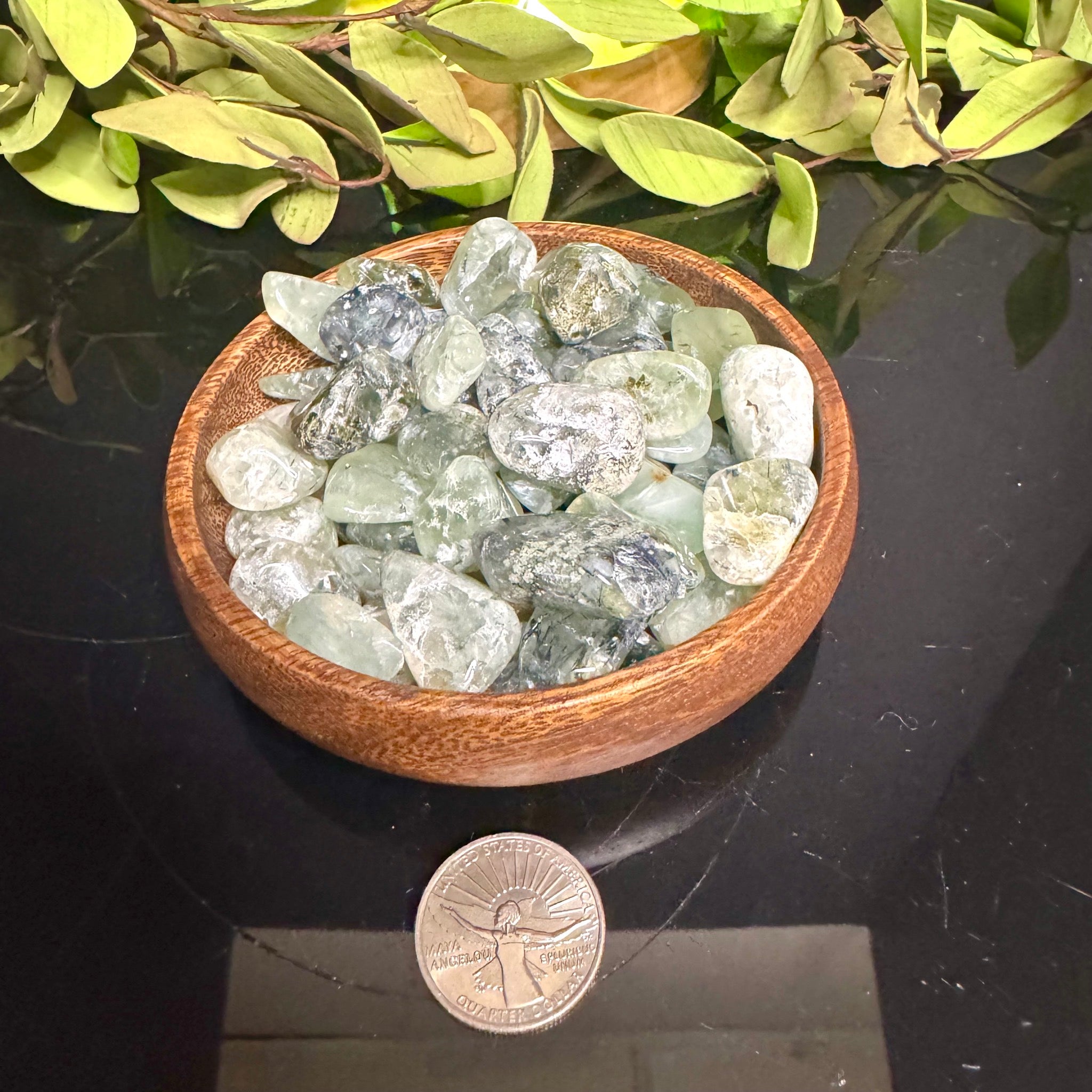 Prehnite with Epidote Tumble