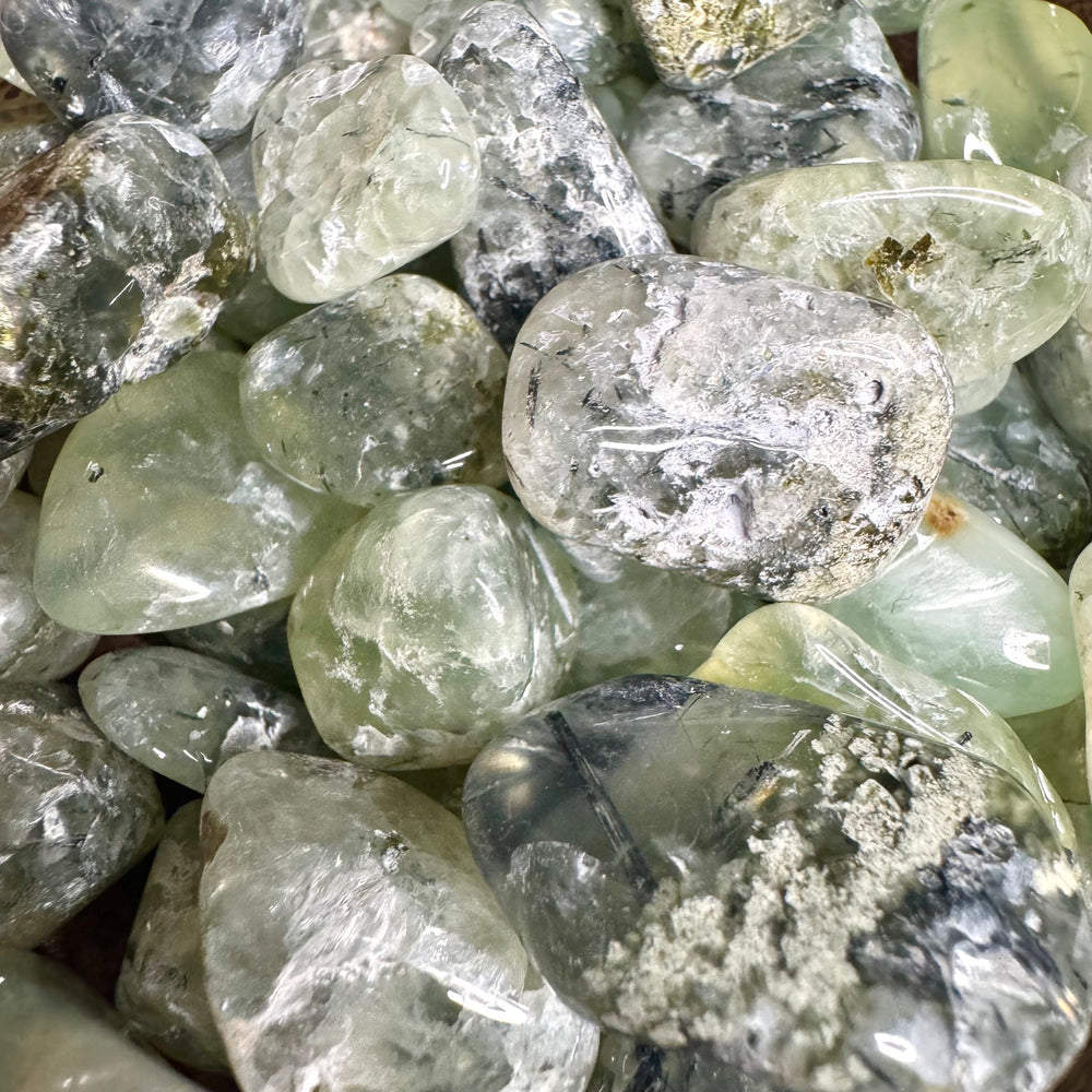 Prehnite with Epidote Tumble
