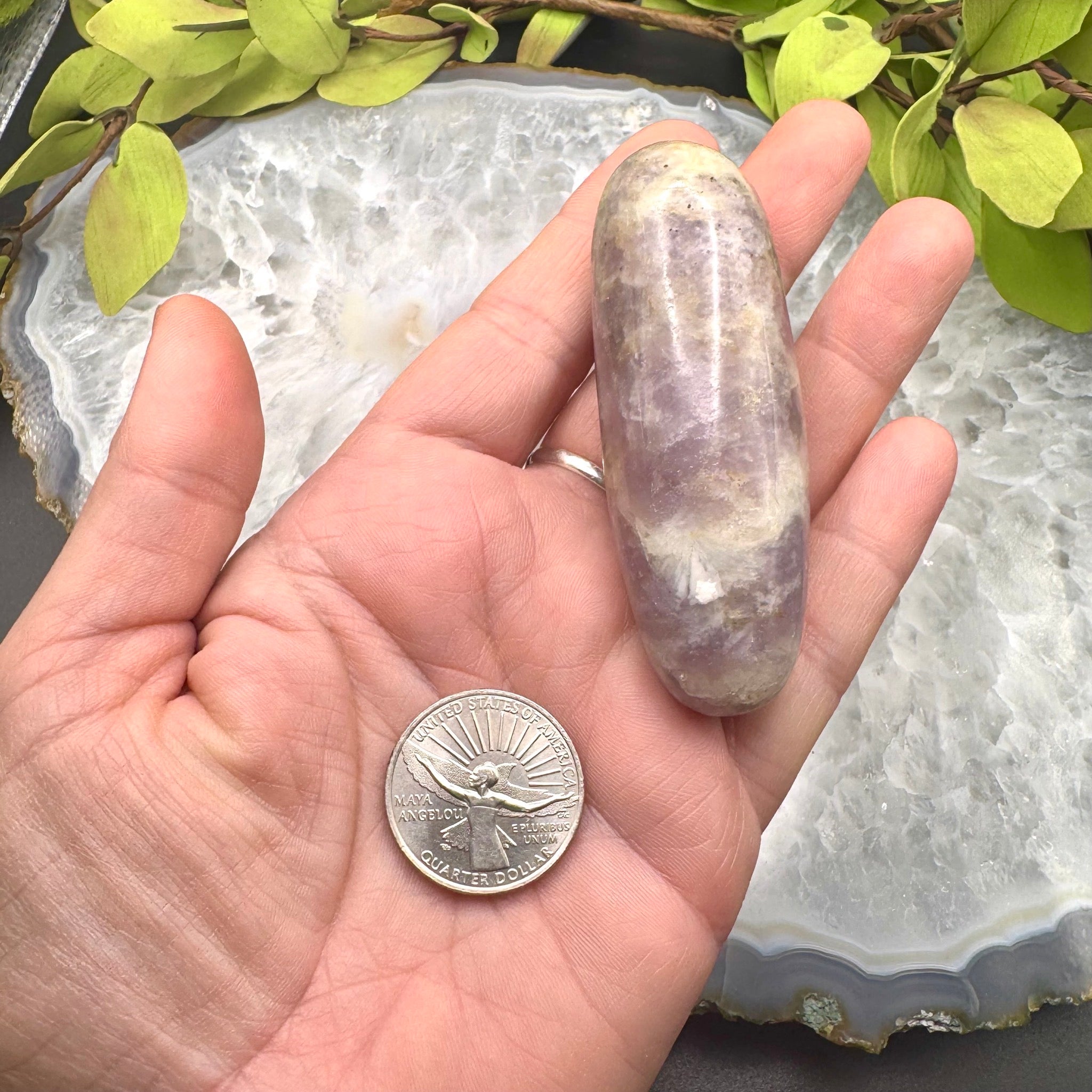 Lepidolite Carved Messager