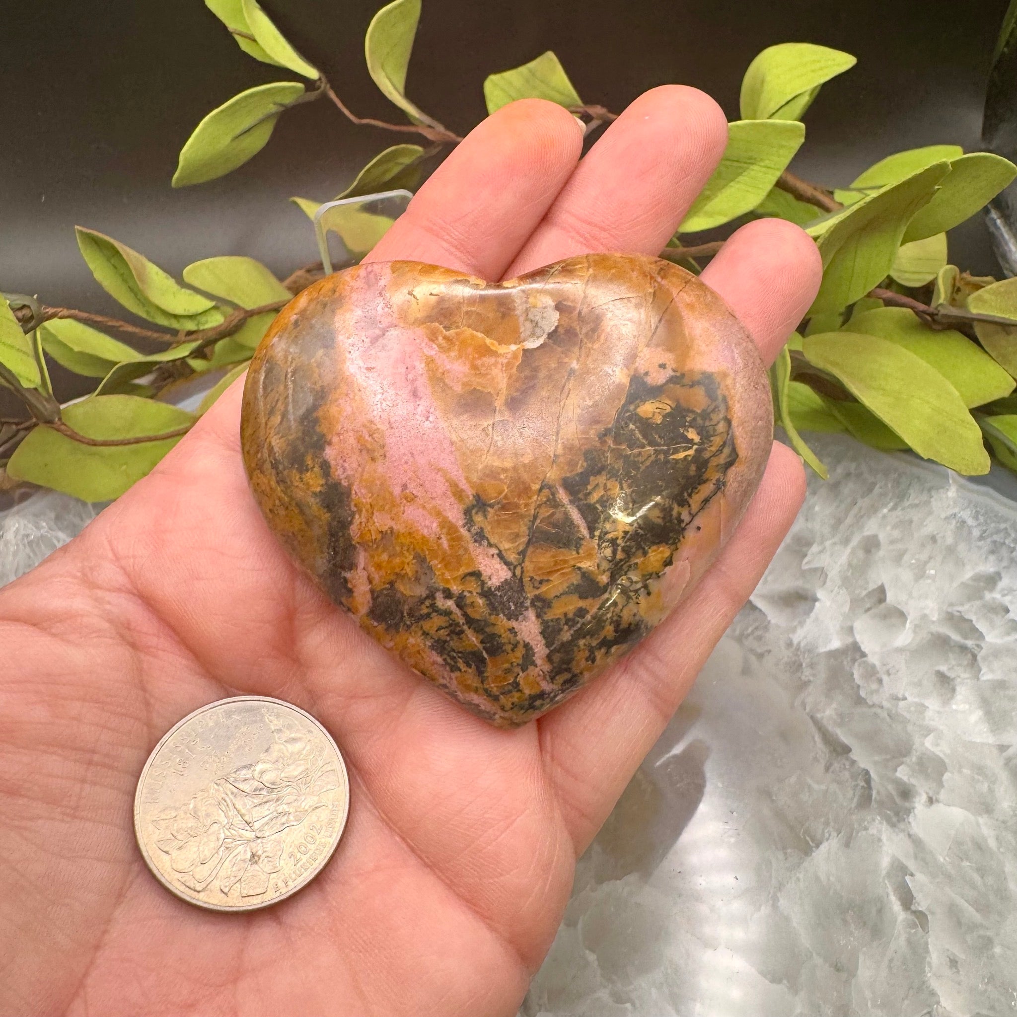 Rhodonite Heart