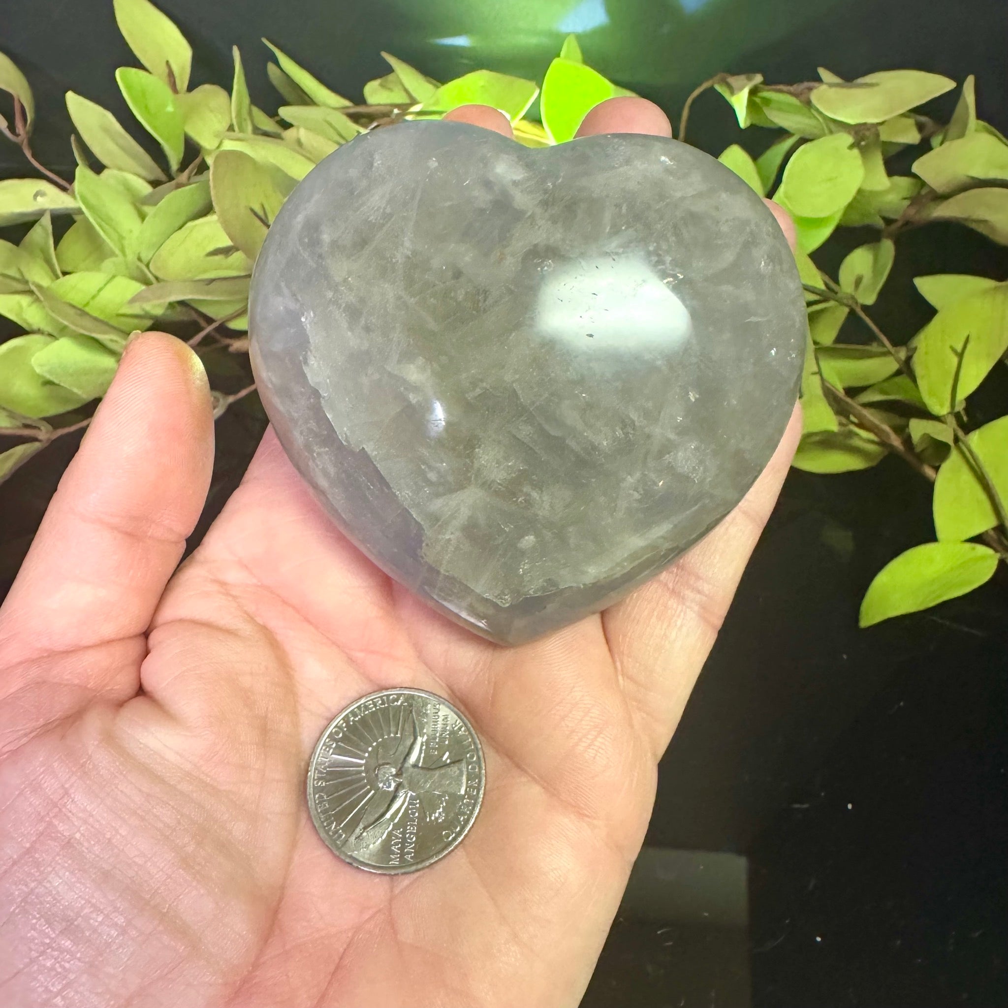 Blue Rose Quartz Heart