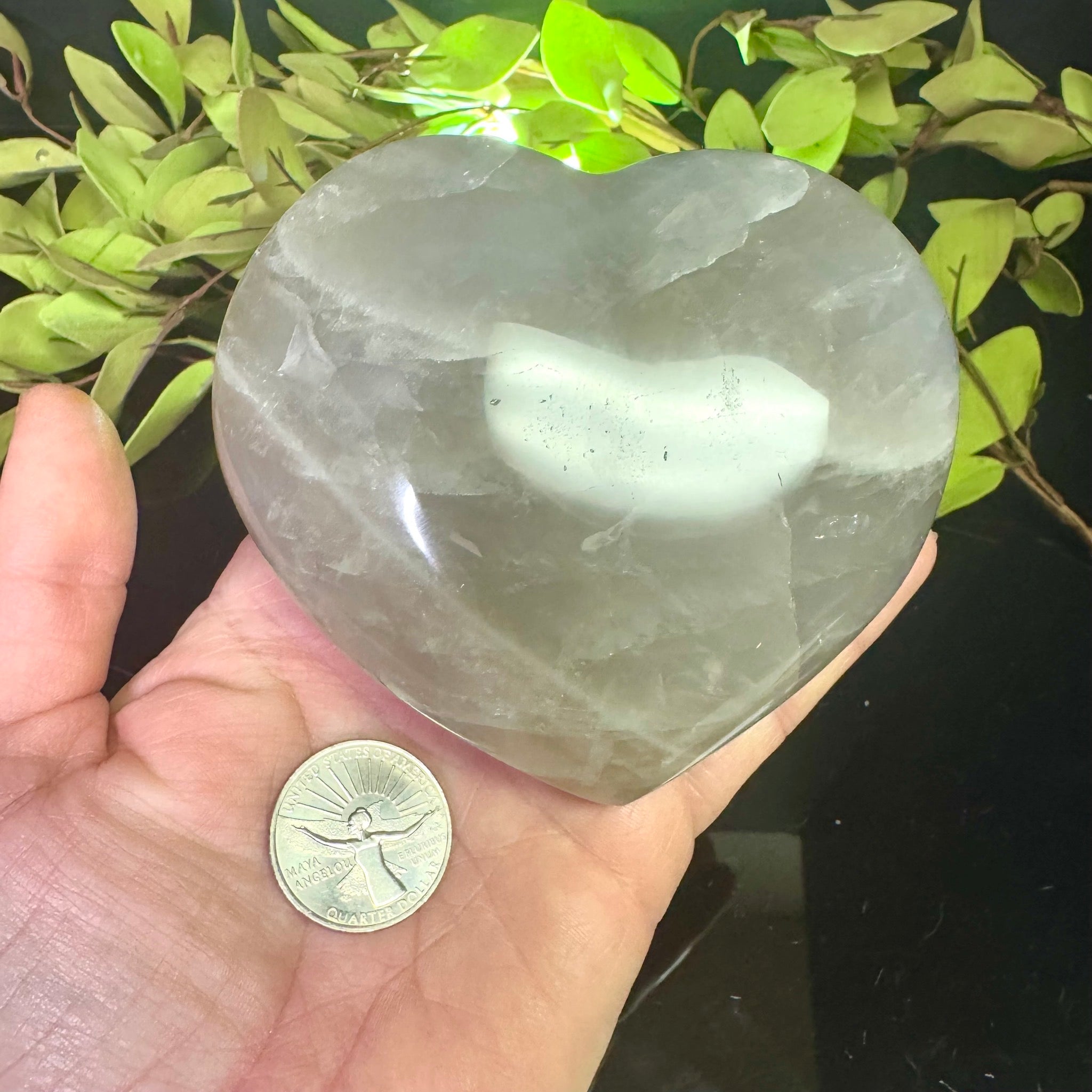 Blue Rose Quartz Heart