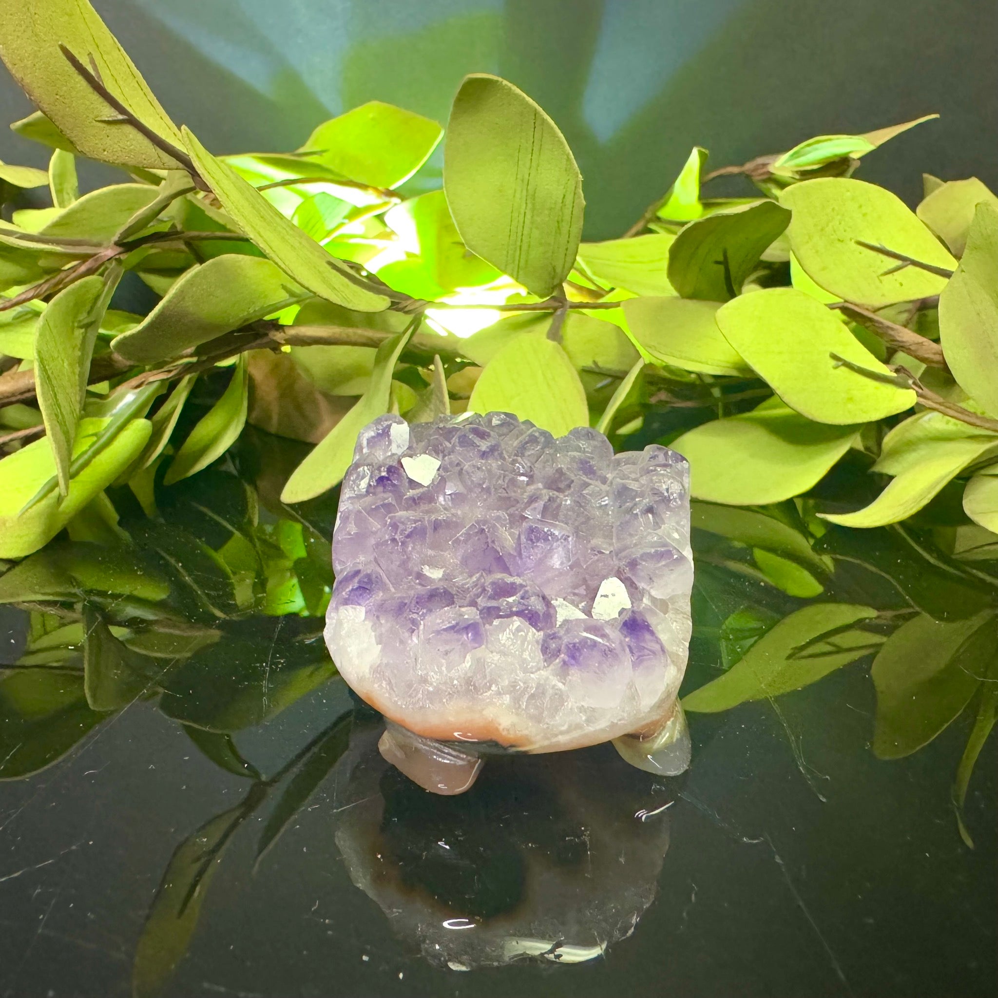 Amethyst and Agate Carved Hedgehog