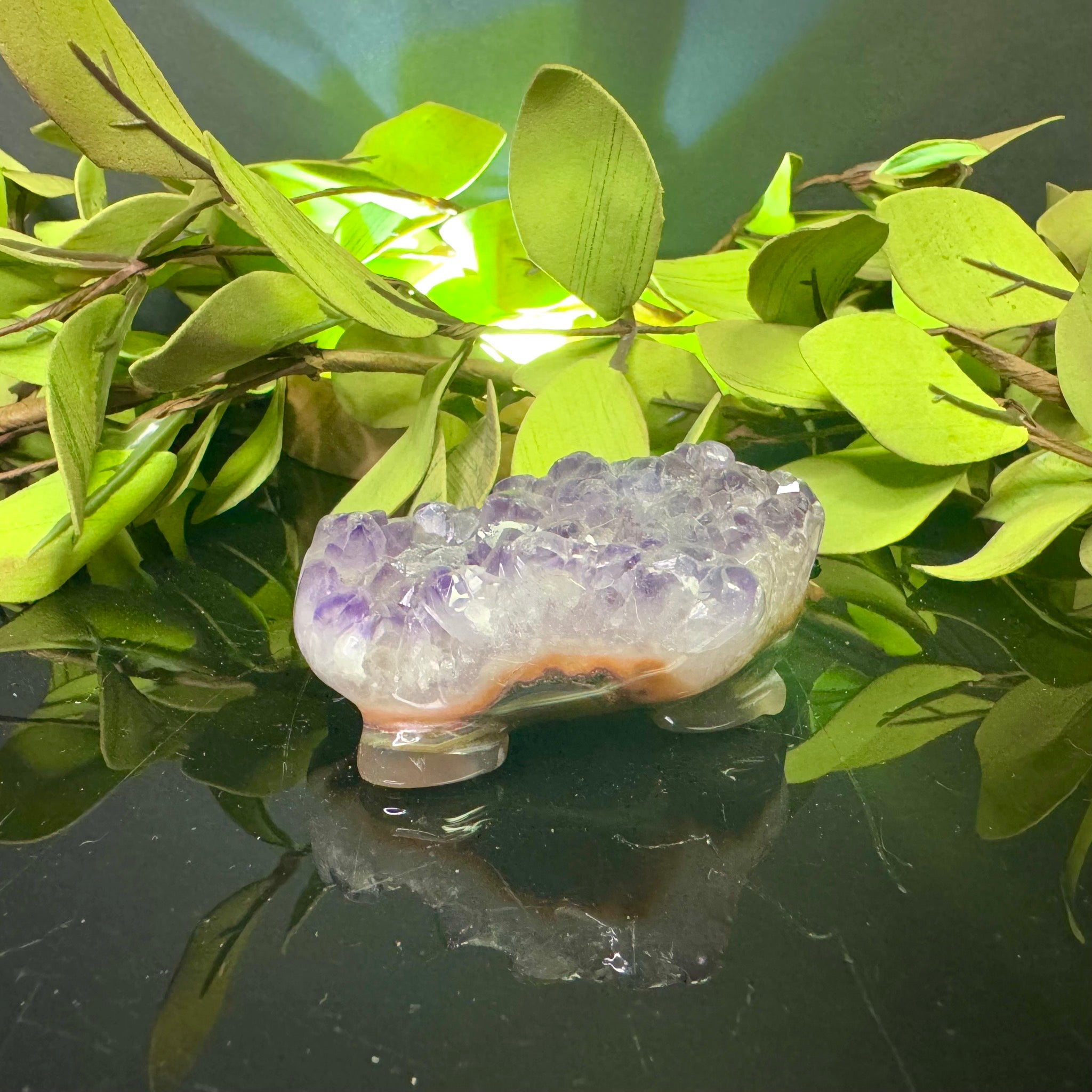 Amethyst and Agate Carved Hedgehog